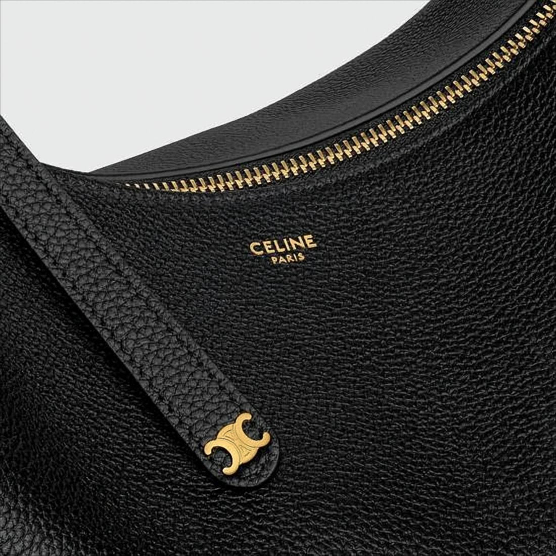Crescent-Shaped Shoulder Bag with Adjustable Strap