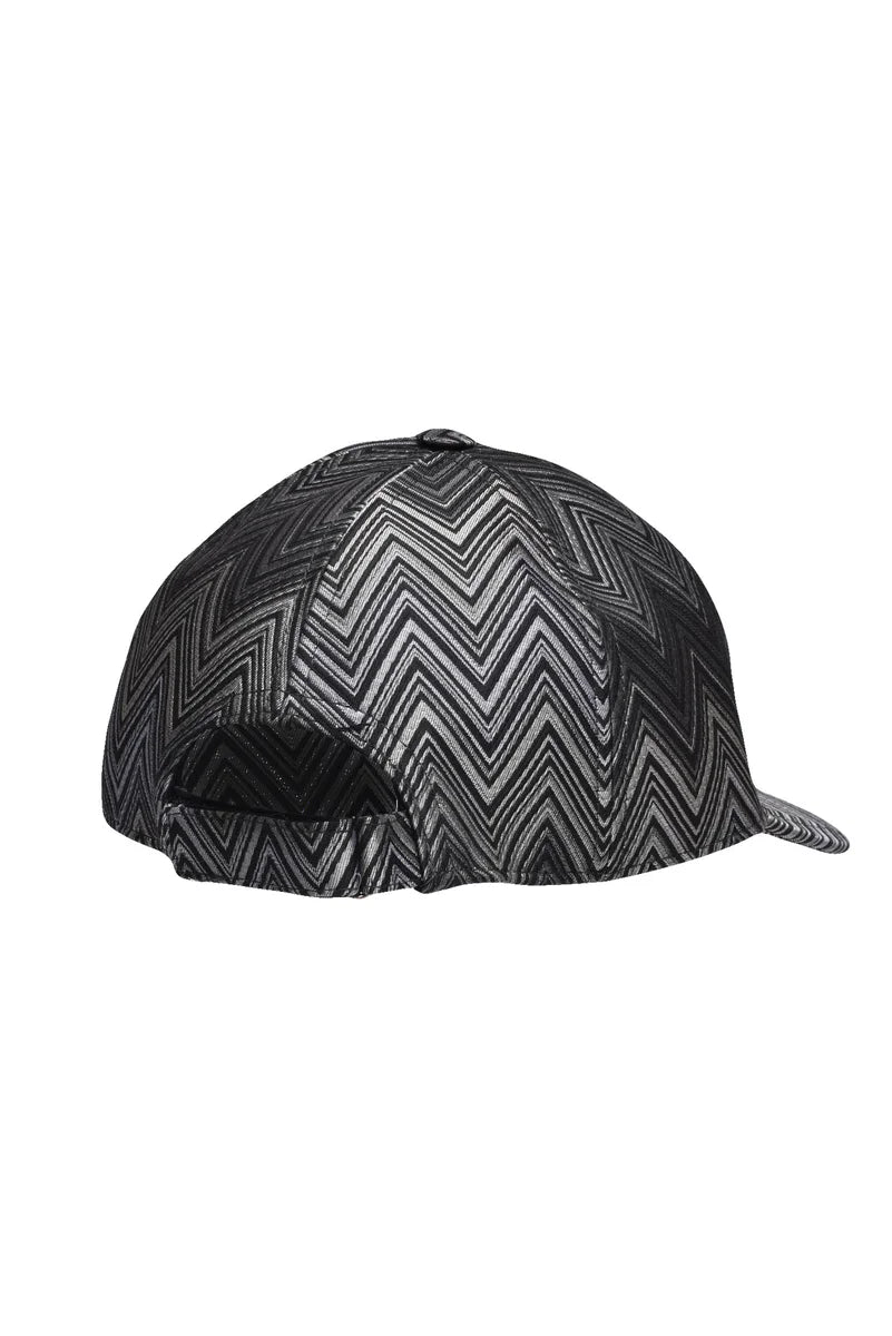 Zigzag Patterned Grey Hat