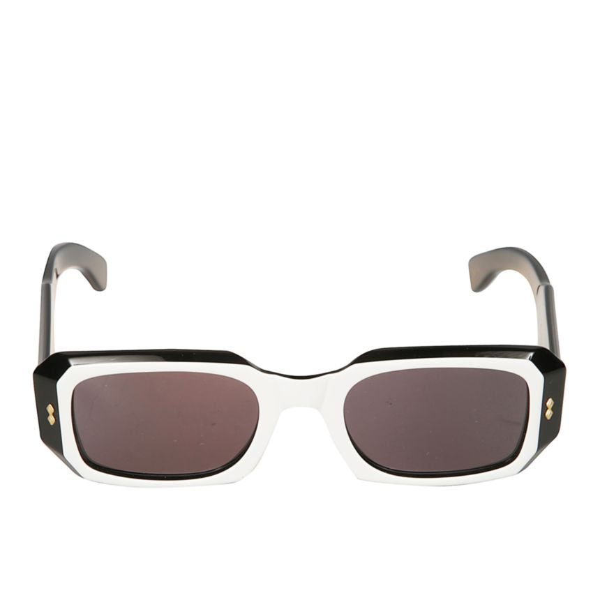 Klarissa Glamour Rectangular Black and White Frame Sunglasses