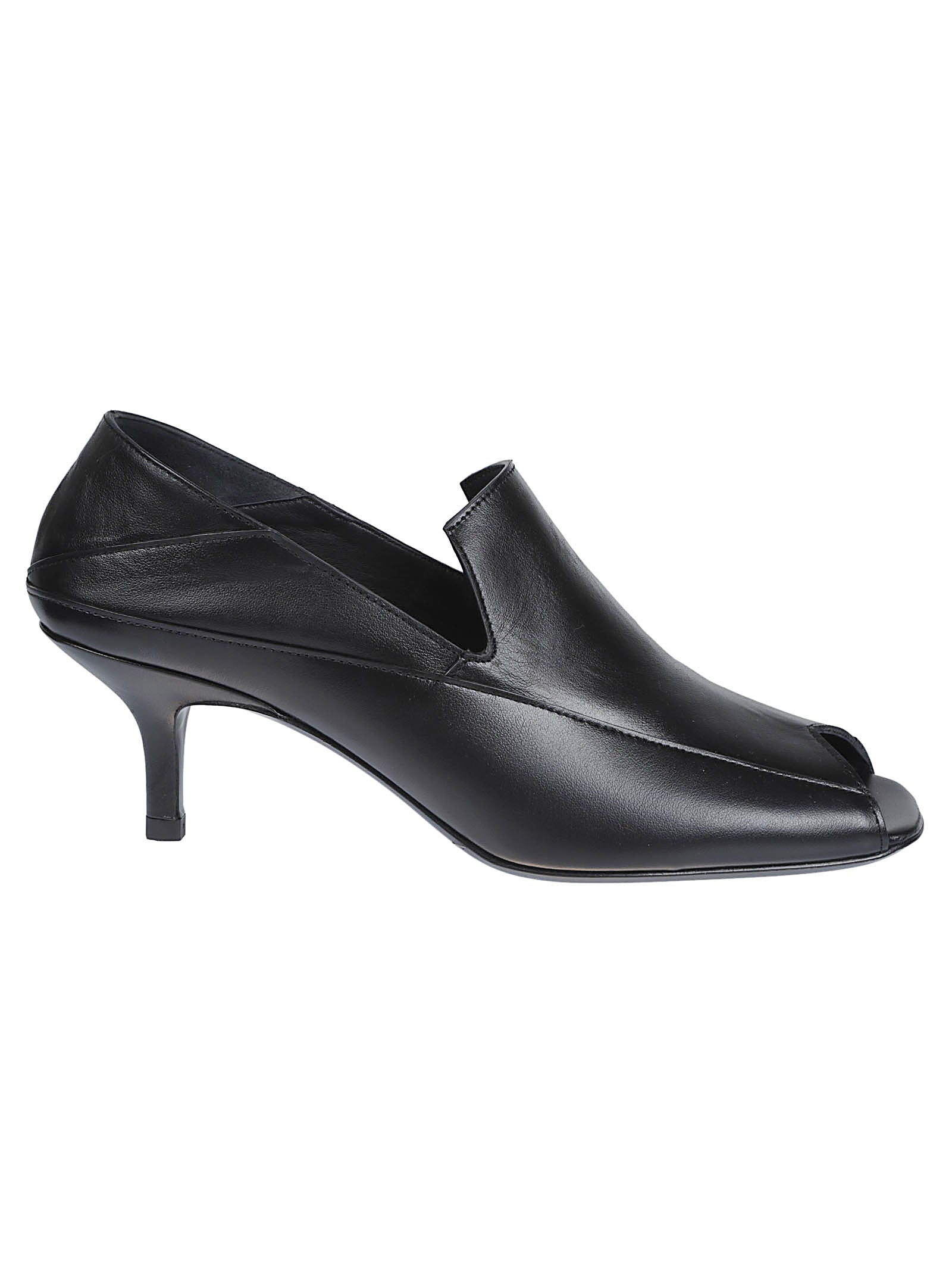 Doll Black Leather Kitten Heel Pumps