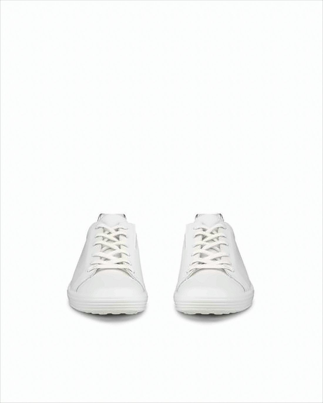 Minimalist White Low-Top Sneakers with Metallic Accent