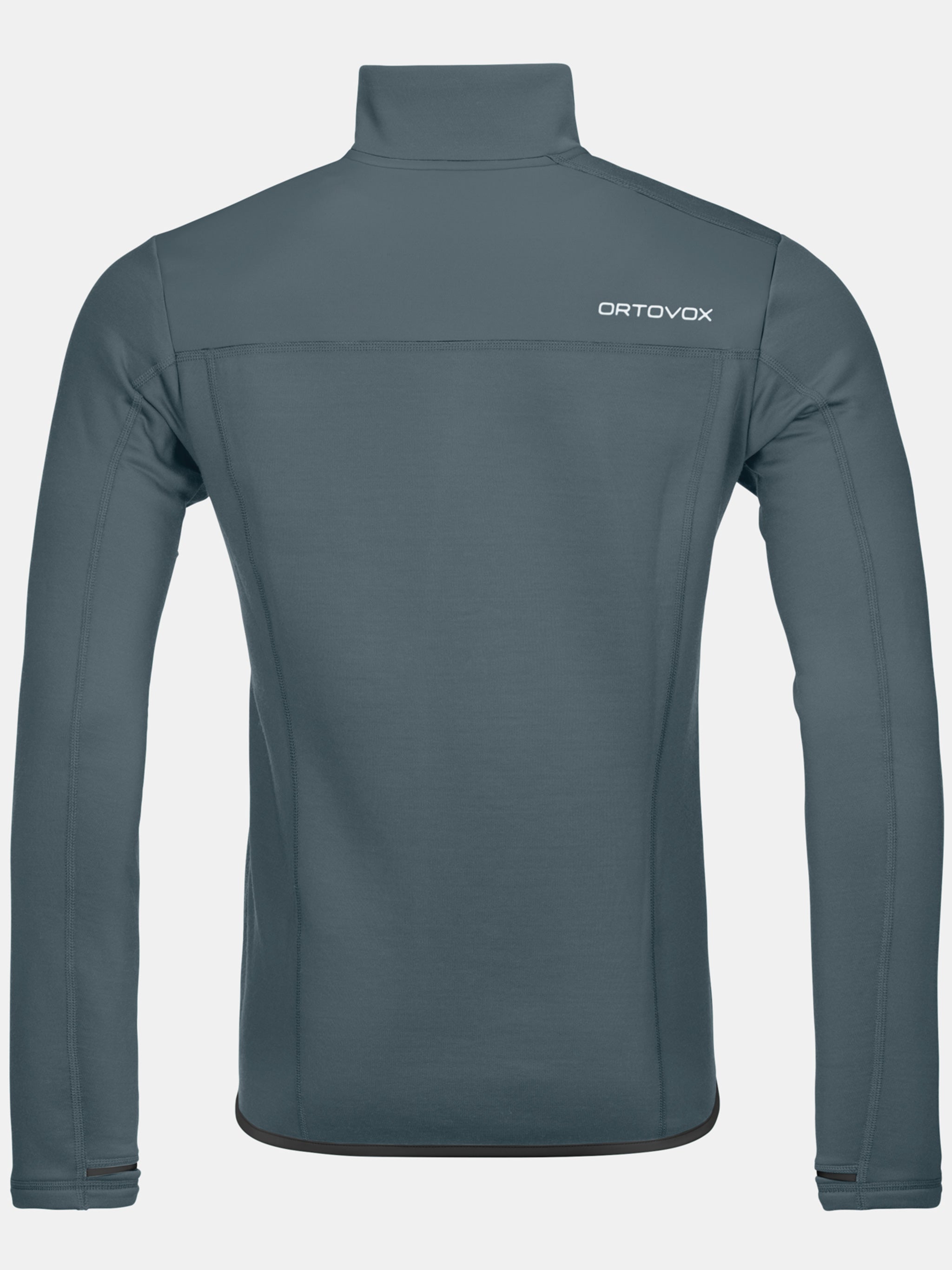 Blue Fleece Jacket Fitted High Collar Fleece
