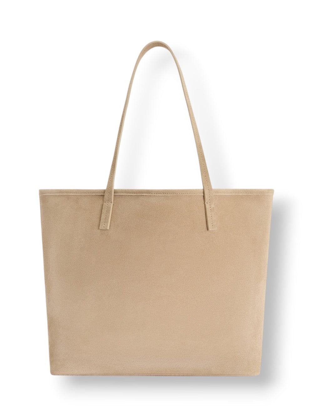 Beige Suede City Crossbody Bag