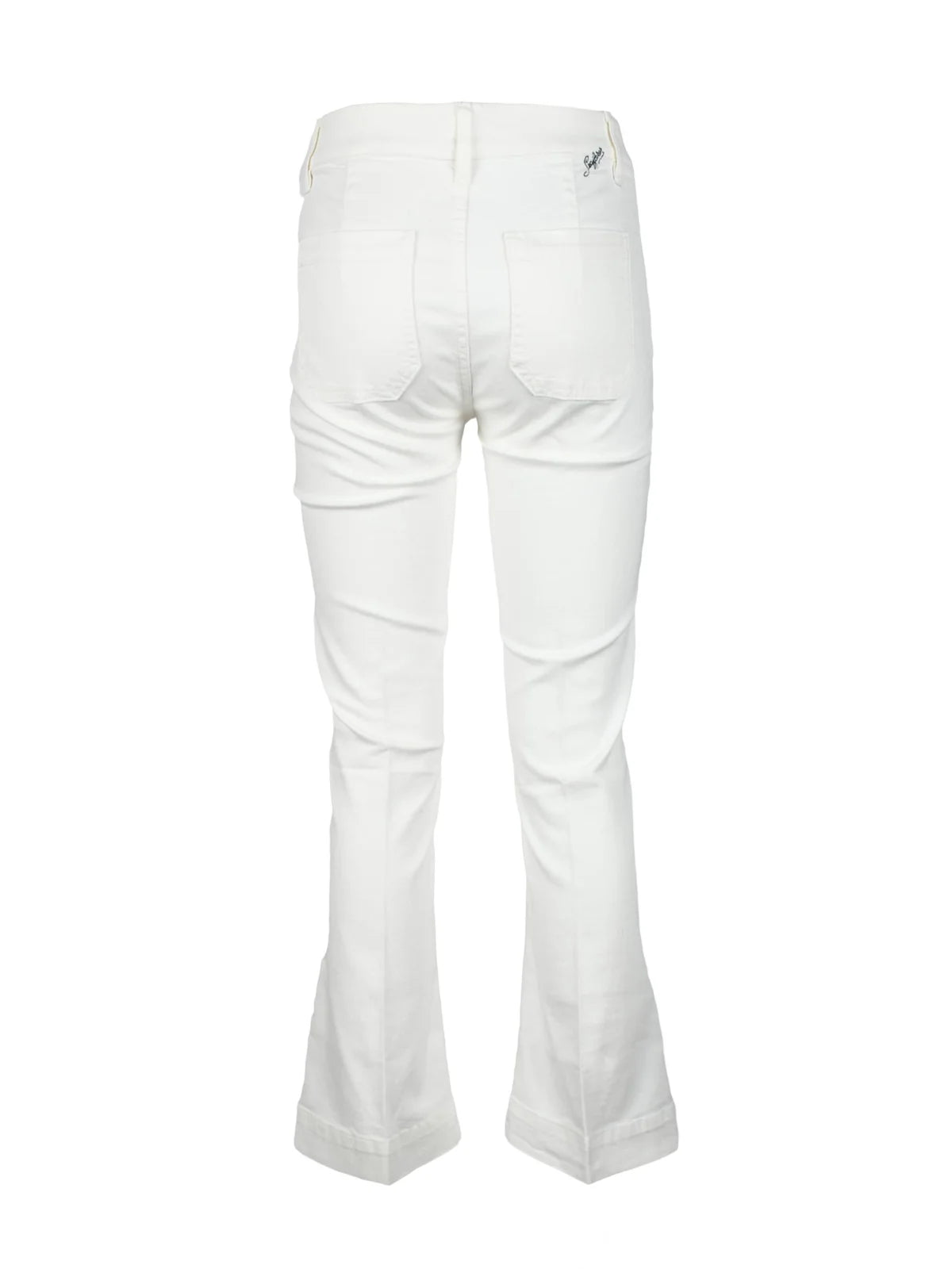 Skinny White Jeans With Subtle Flare