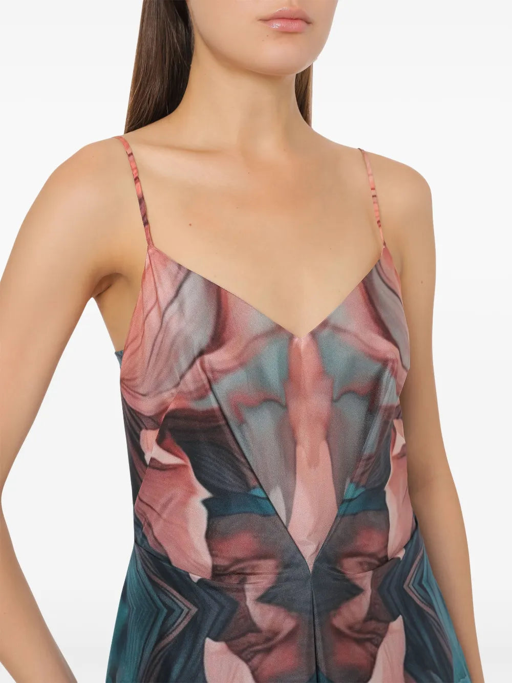 Refined Flowing Dress with Draping