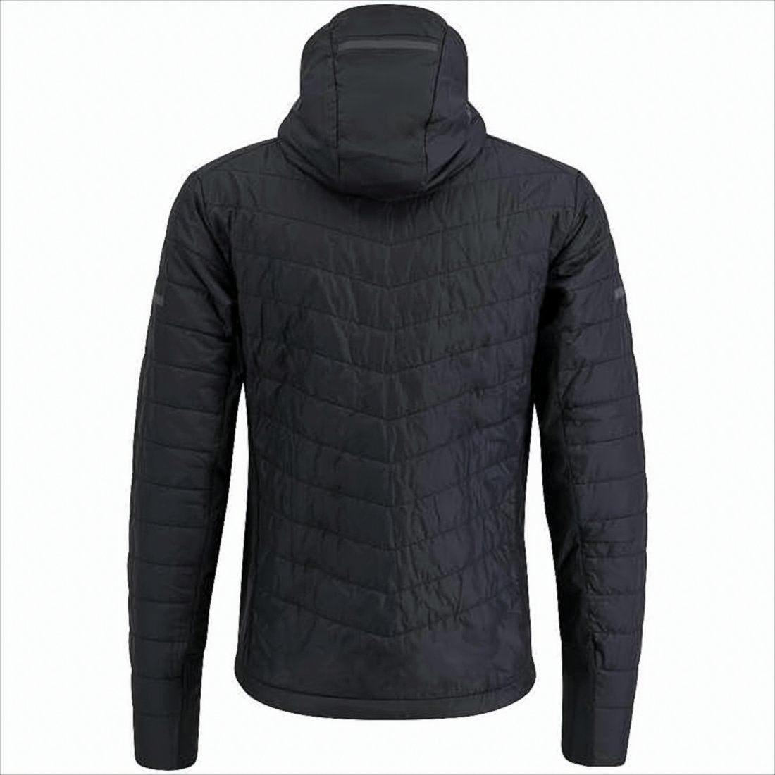 Quilted Black Jacket with Chevron Stitching