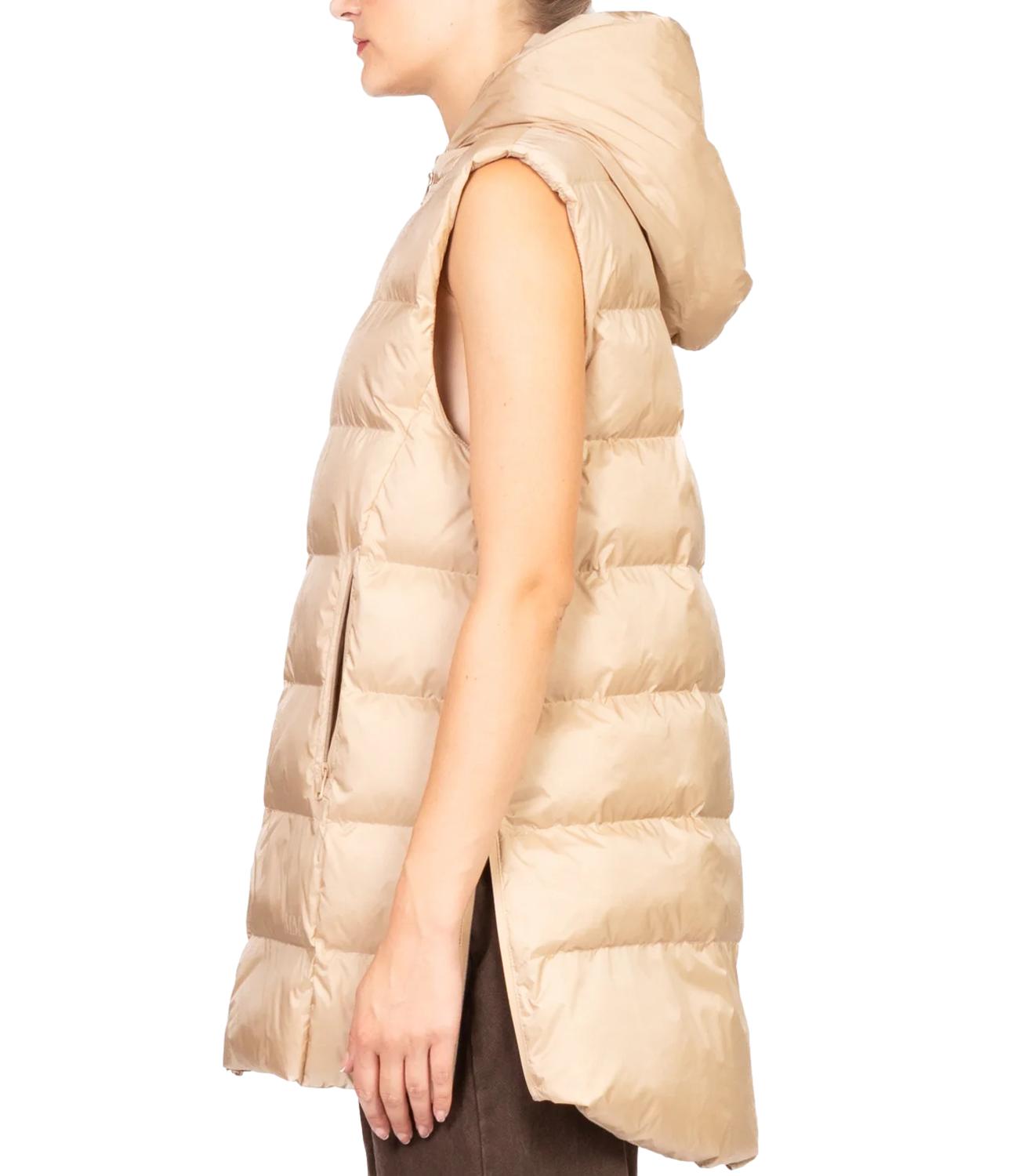 Sleeveless Padded Vest With Hood