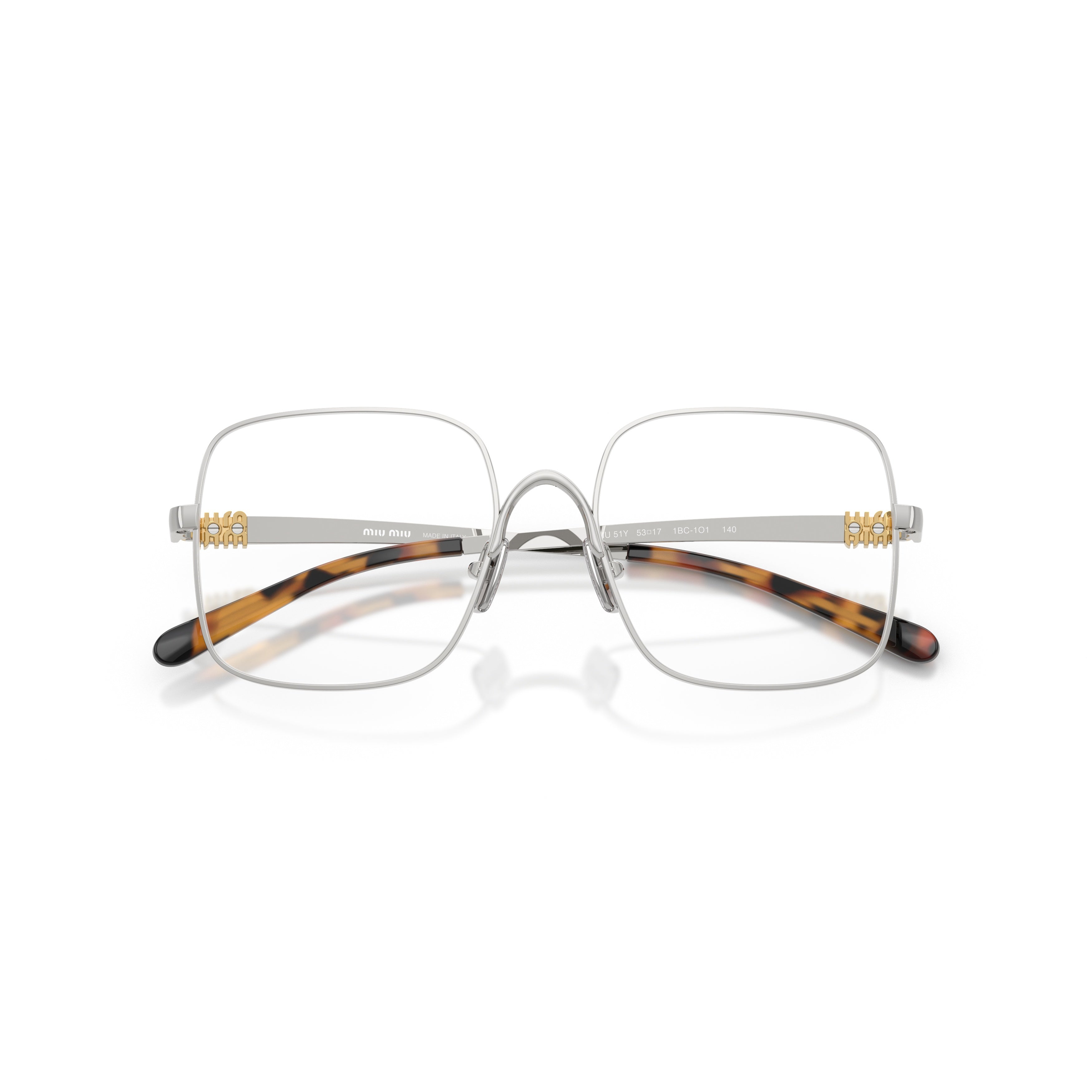 0mu 51yv Square Metal Frame Eyeglasses