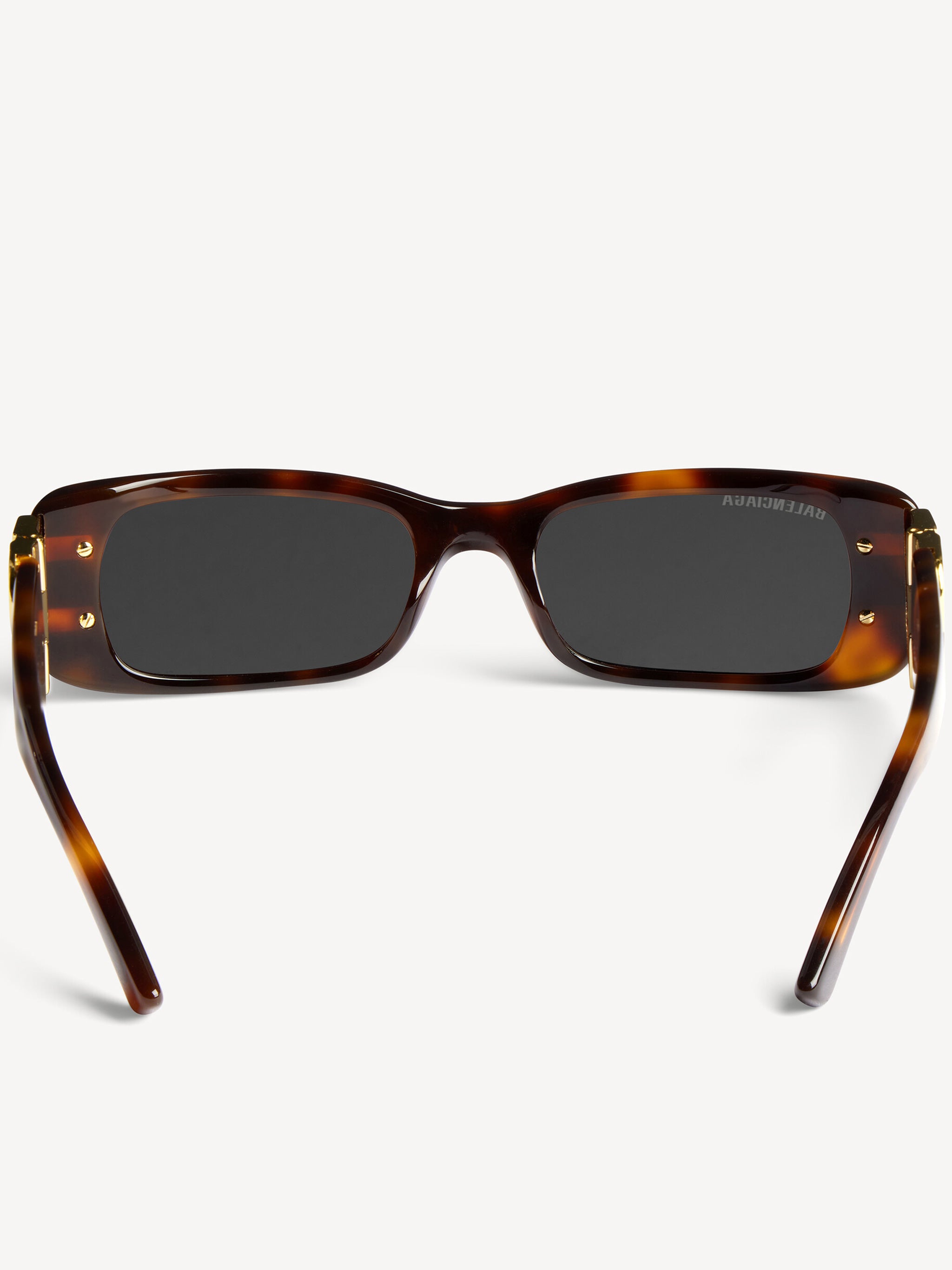 Tortoiseshell Dynasty Rectangle Logo Sunglasses