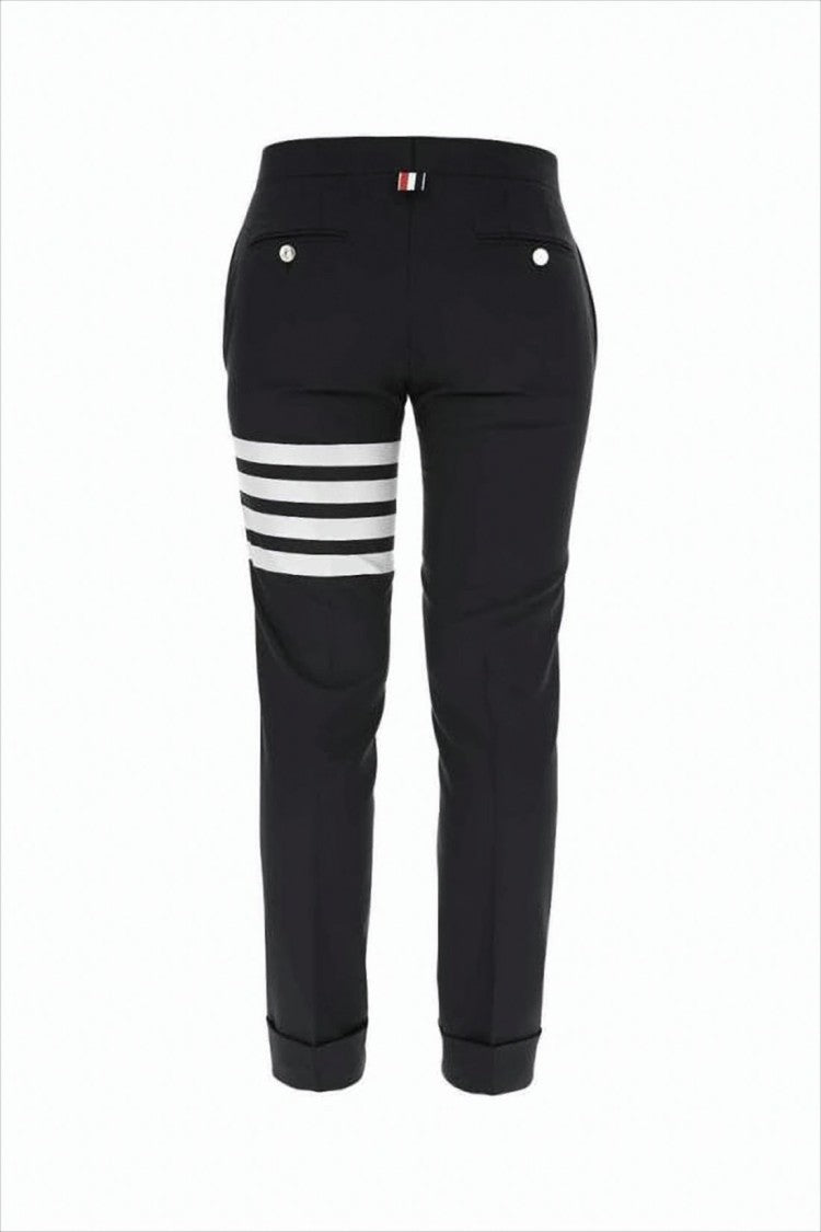 Straight Tailored Pants with Unique Stripe Detail