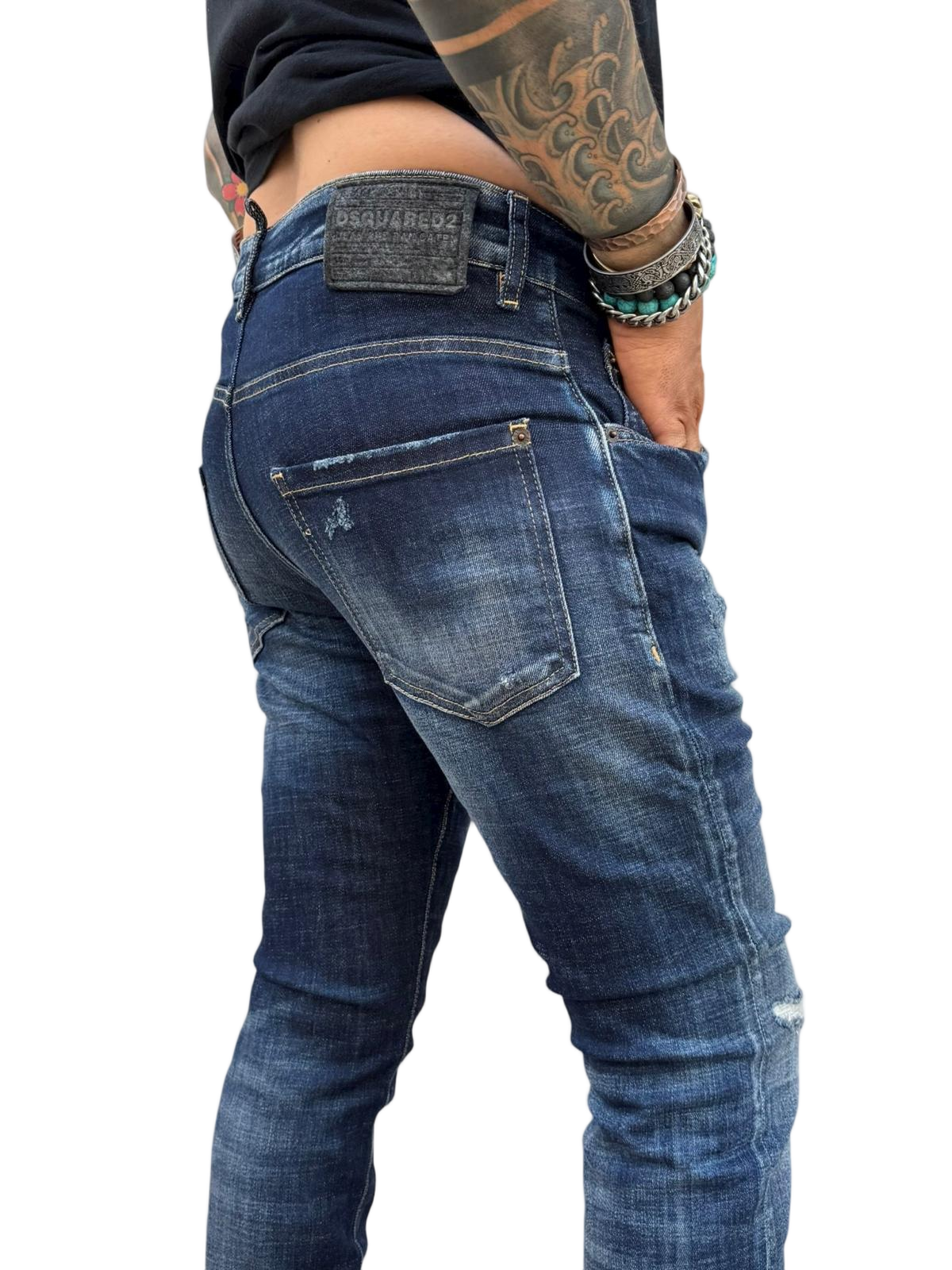 Jeansy Carrot Cut z efektem vintage
