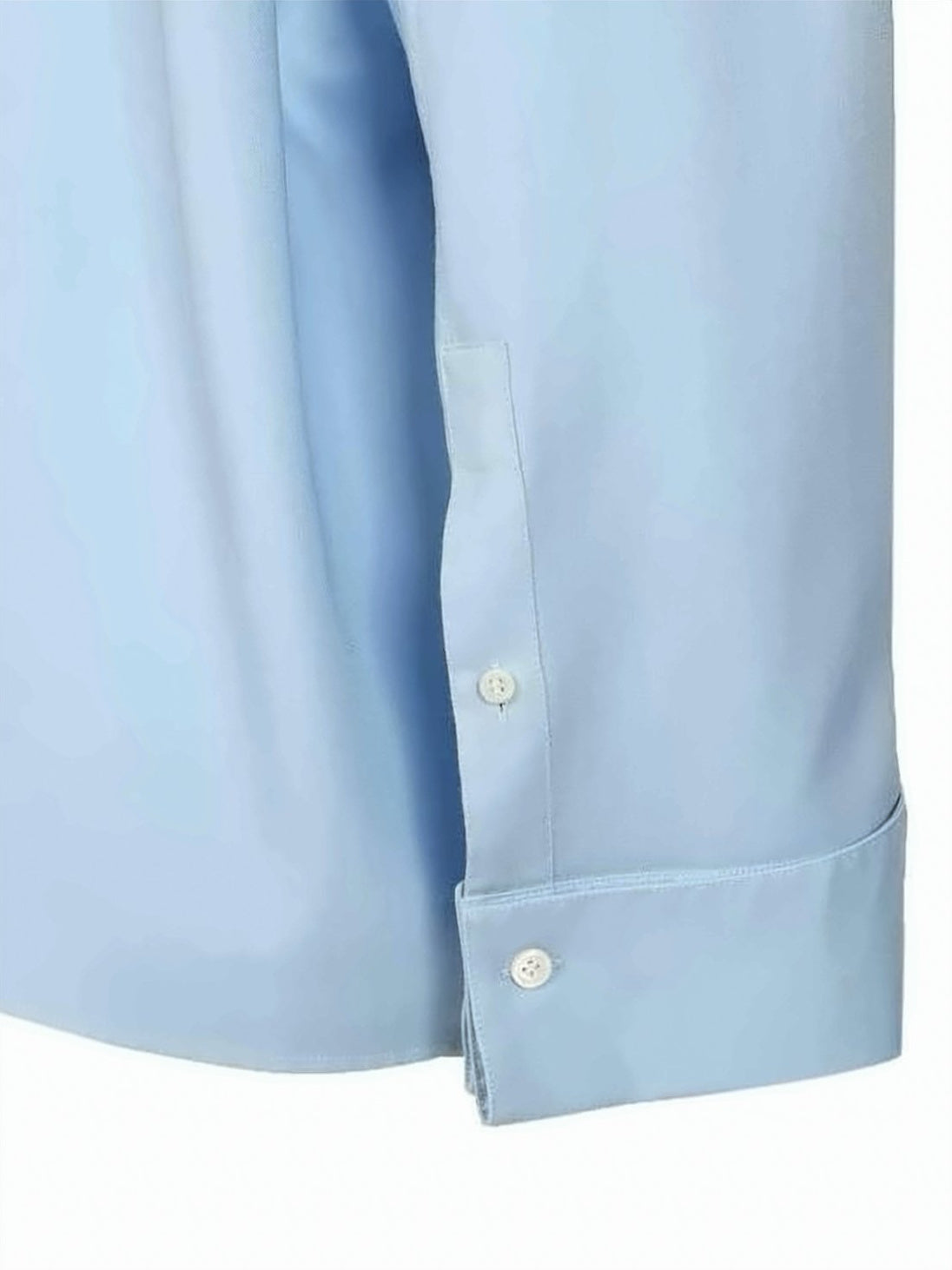 Light Blue Wool Silk Pointed Collar Shirt