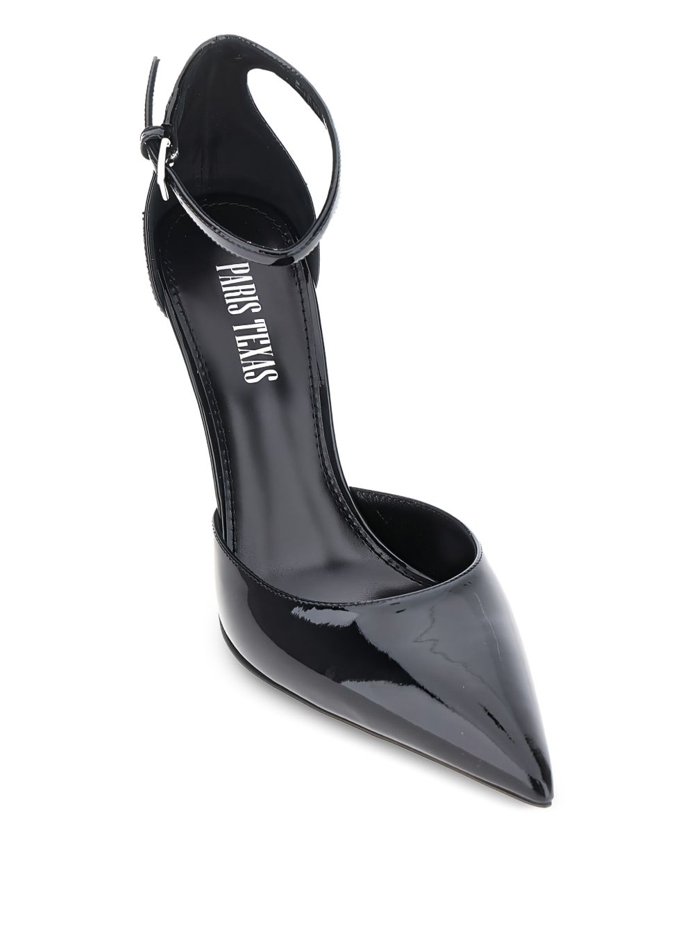 Pointed-Toe High Heel Pumps With Ankle Strap