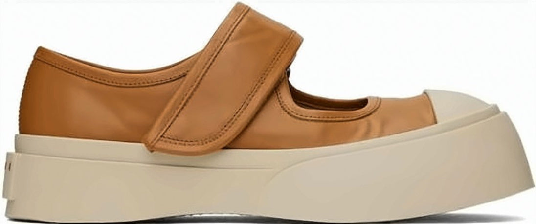Modern Calfskin Sneakers With Velcro Strap