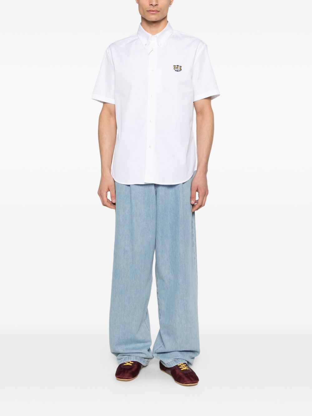Short-Sleeve Silk-Nylon Shirt