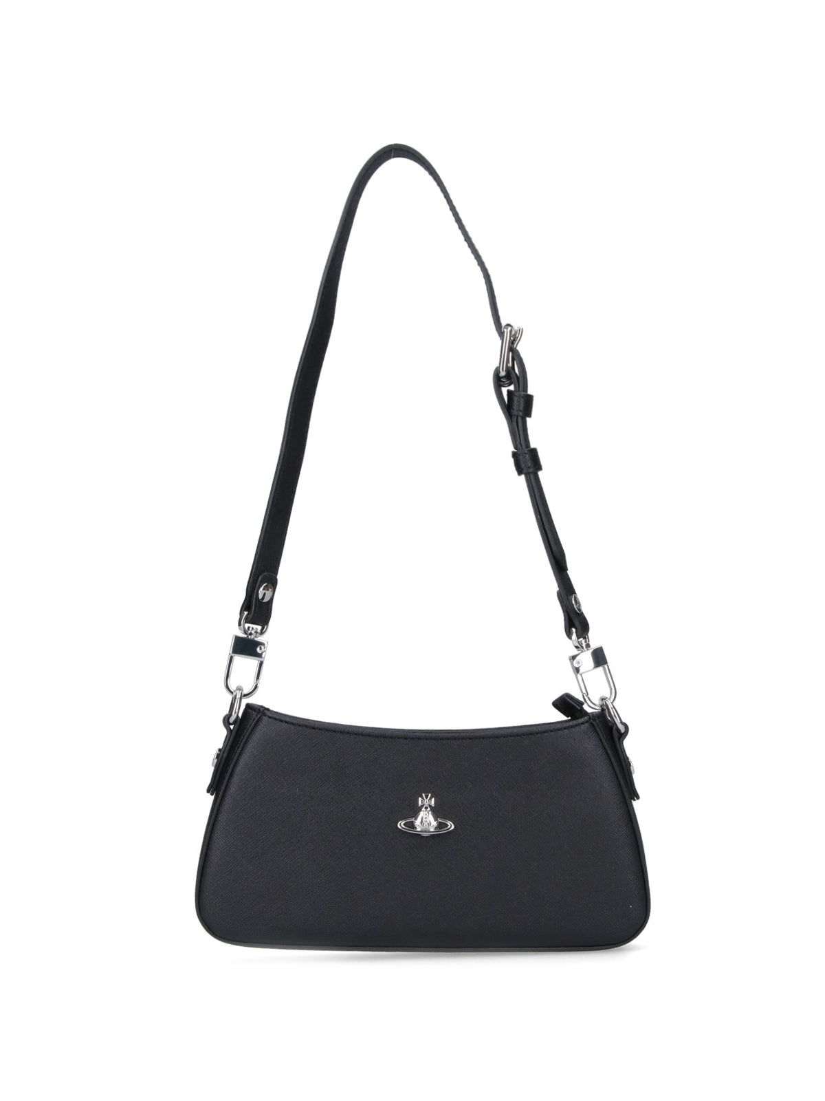 "Tasha" Shoulder Bag In Black Fabric