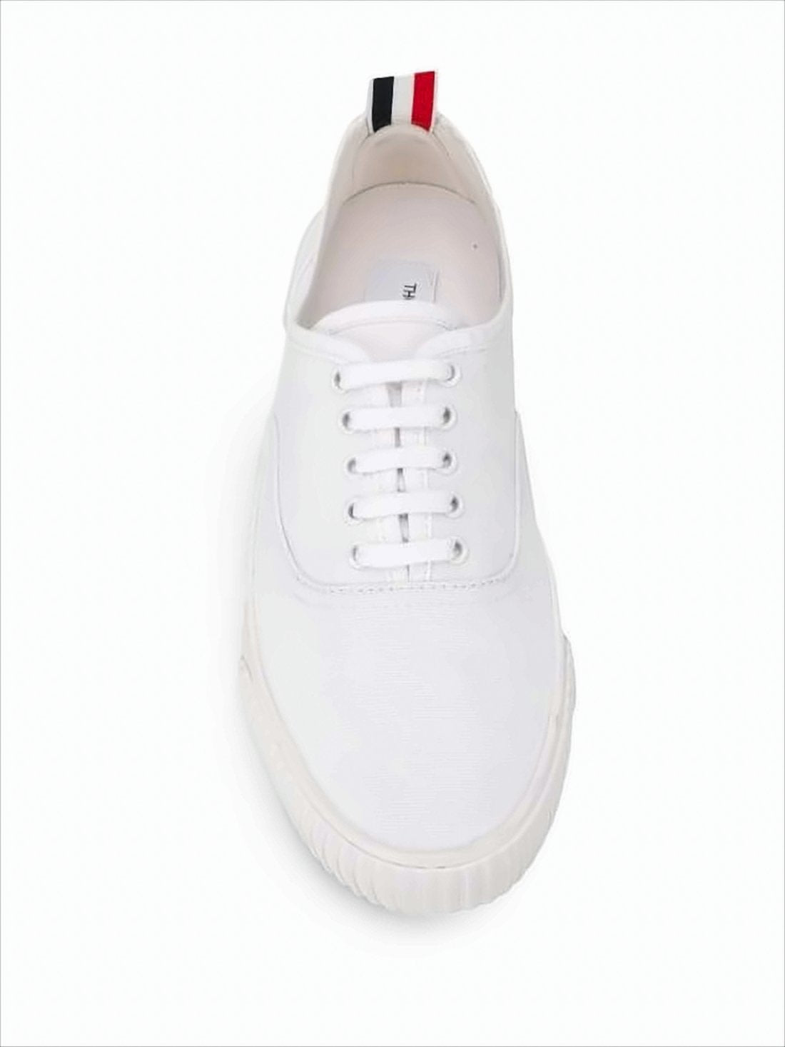 Canvas Low-Top Sneakers with Tricolor Accent