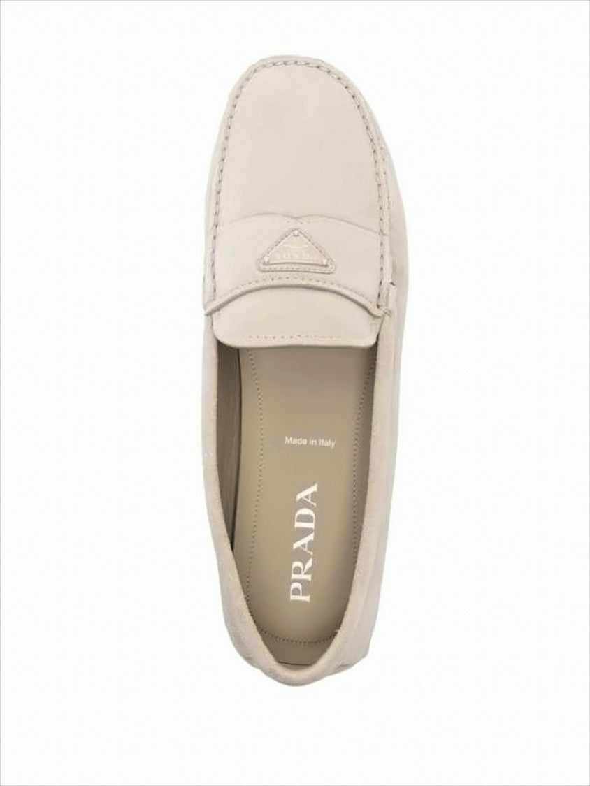 Suede Loafer with Minimalist Design and Rubber Grip Sole