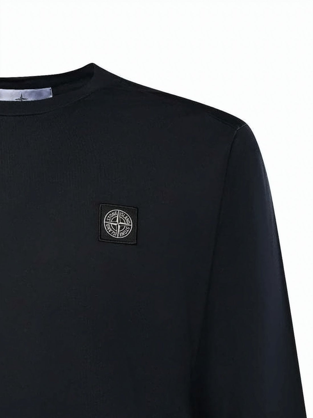 Long-Sleeve Crew Neck T-Shirt with Subtle Logo Detail
