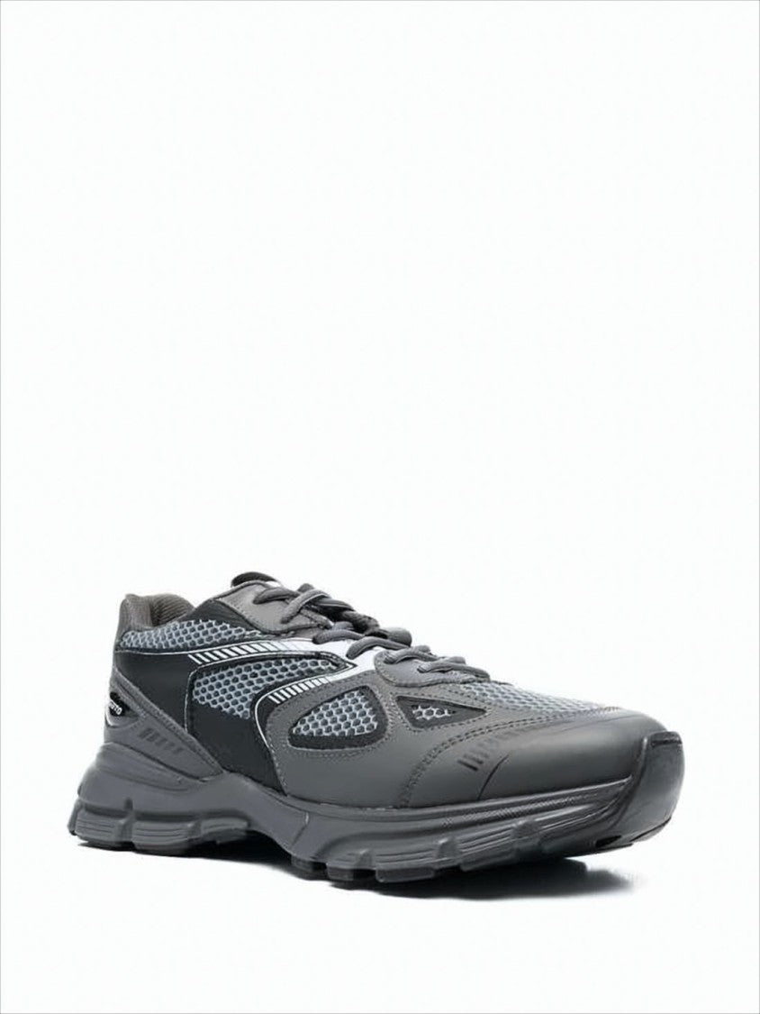Sporty Grey Sneakers with Mesh and Synthetic Overlays