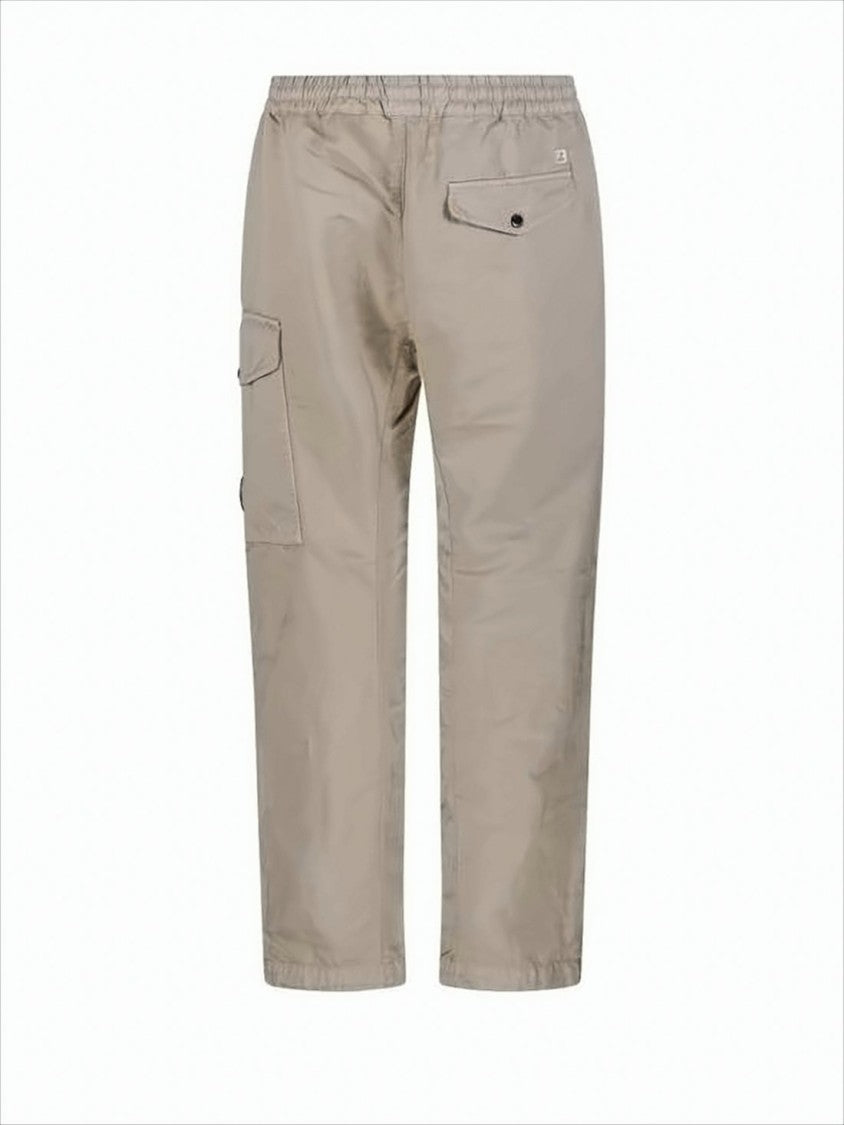 Relaxed Fit Straight Pants with Elastic Waistband
