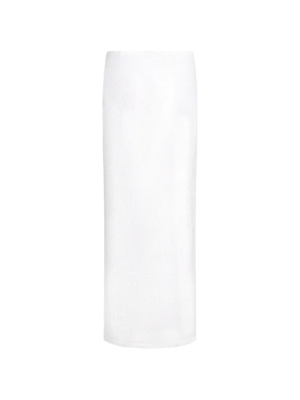 Sheer Mesh Maxi Skirt with Subtle Side Slit