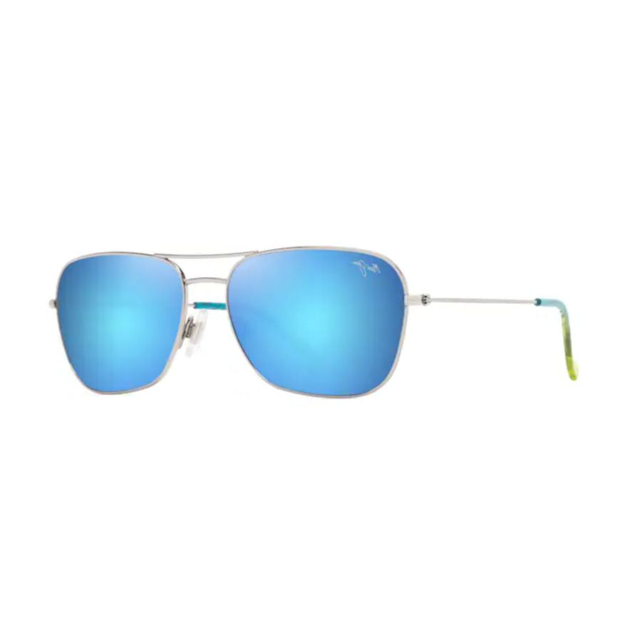 Naauao Reflective Blue Lens Sunglasses with Gradient Tips