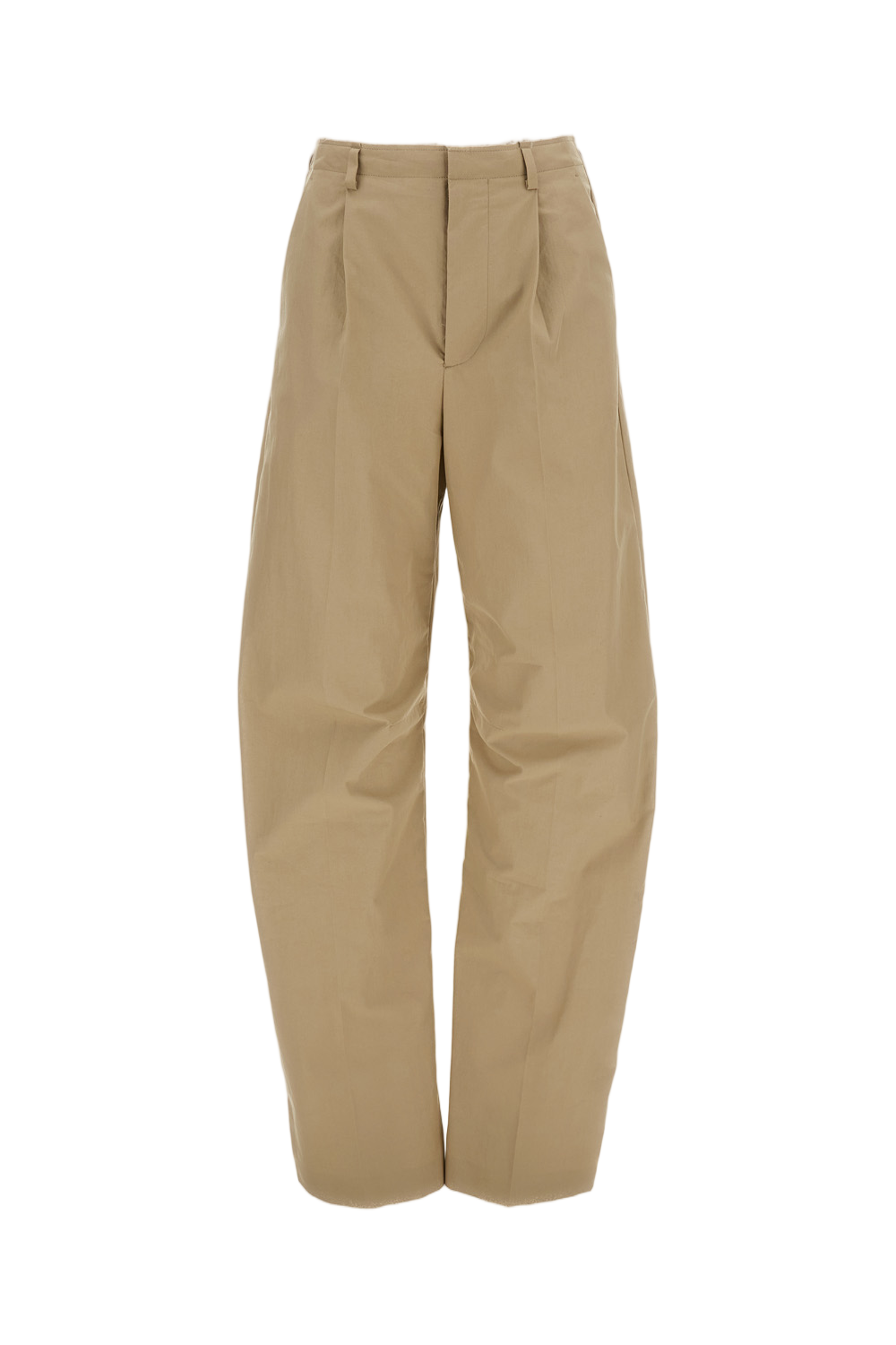 Utility-Style Wide-Leg Trousers with Front Pleats
