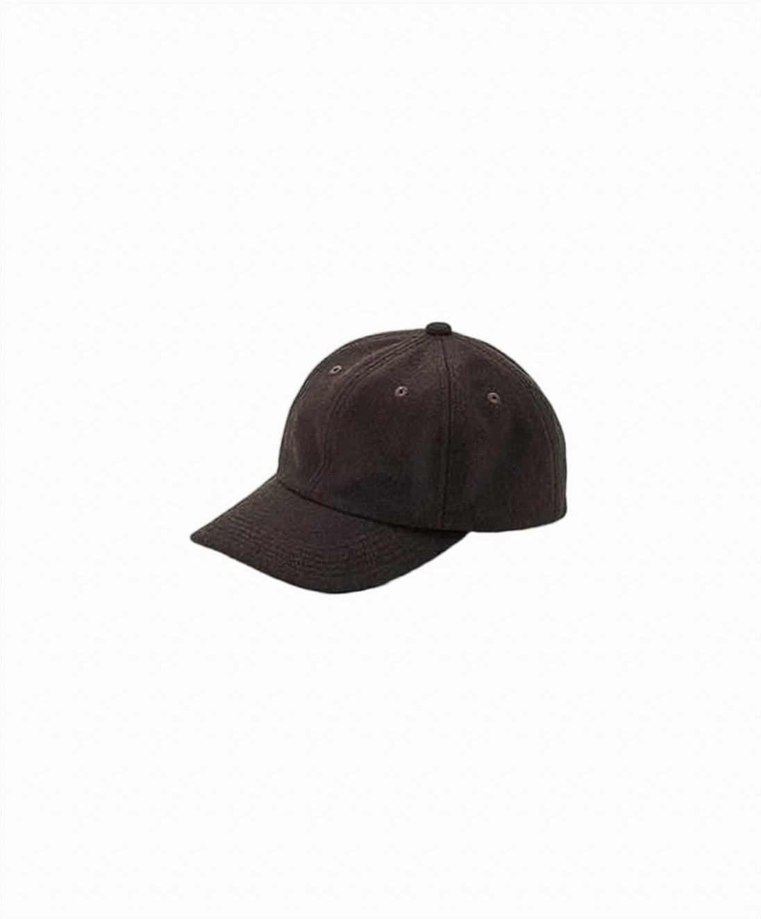 Wool-Nylon Blend Black Baseball Cap