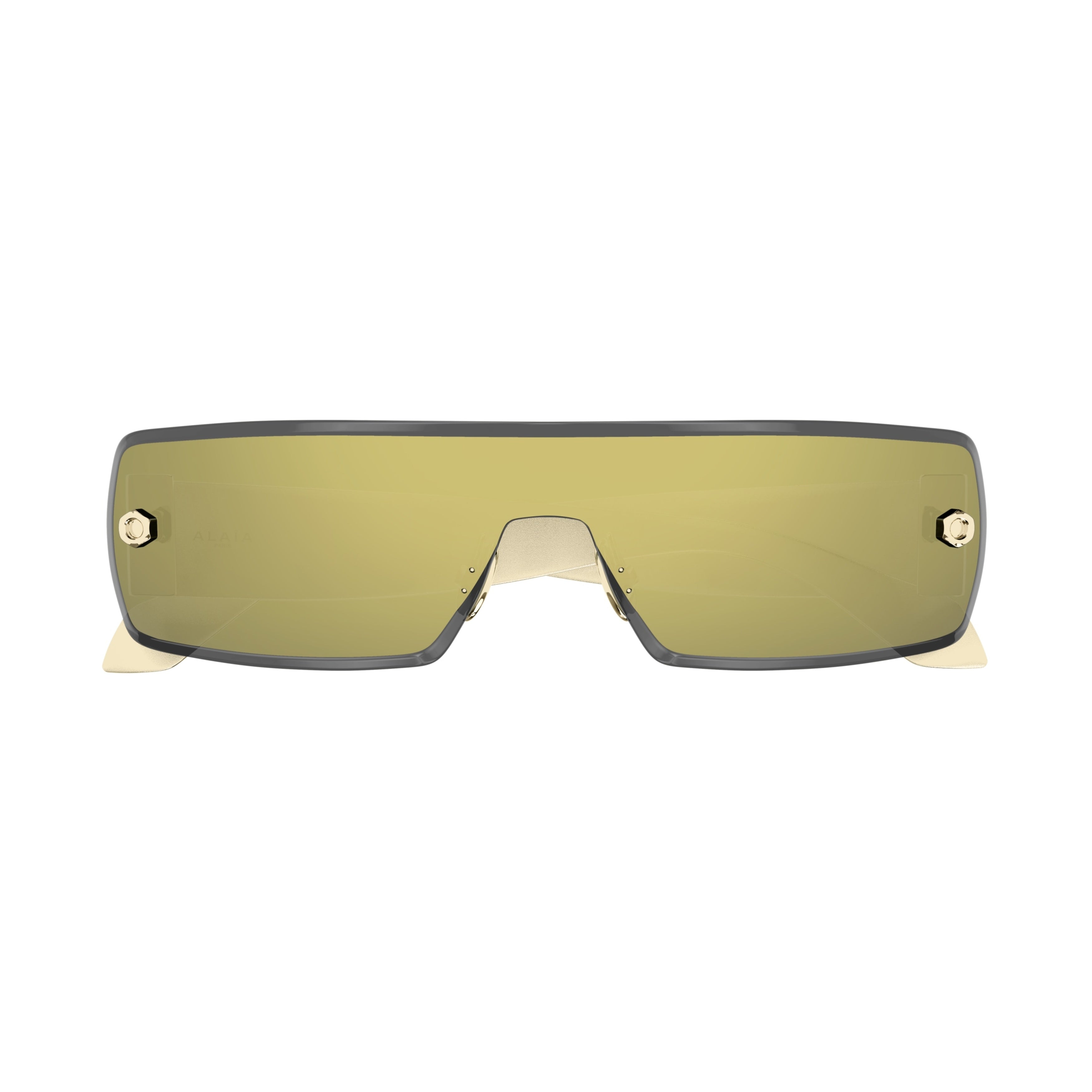 Aa0083s Rectangular Shield Sunglasses with Translucent Temples