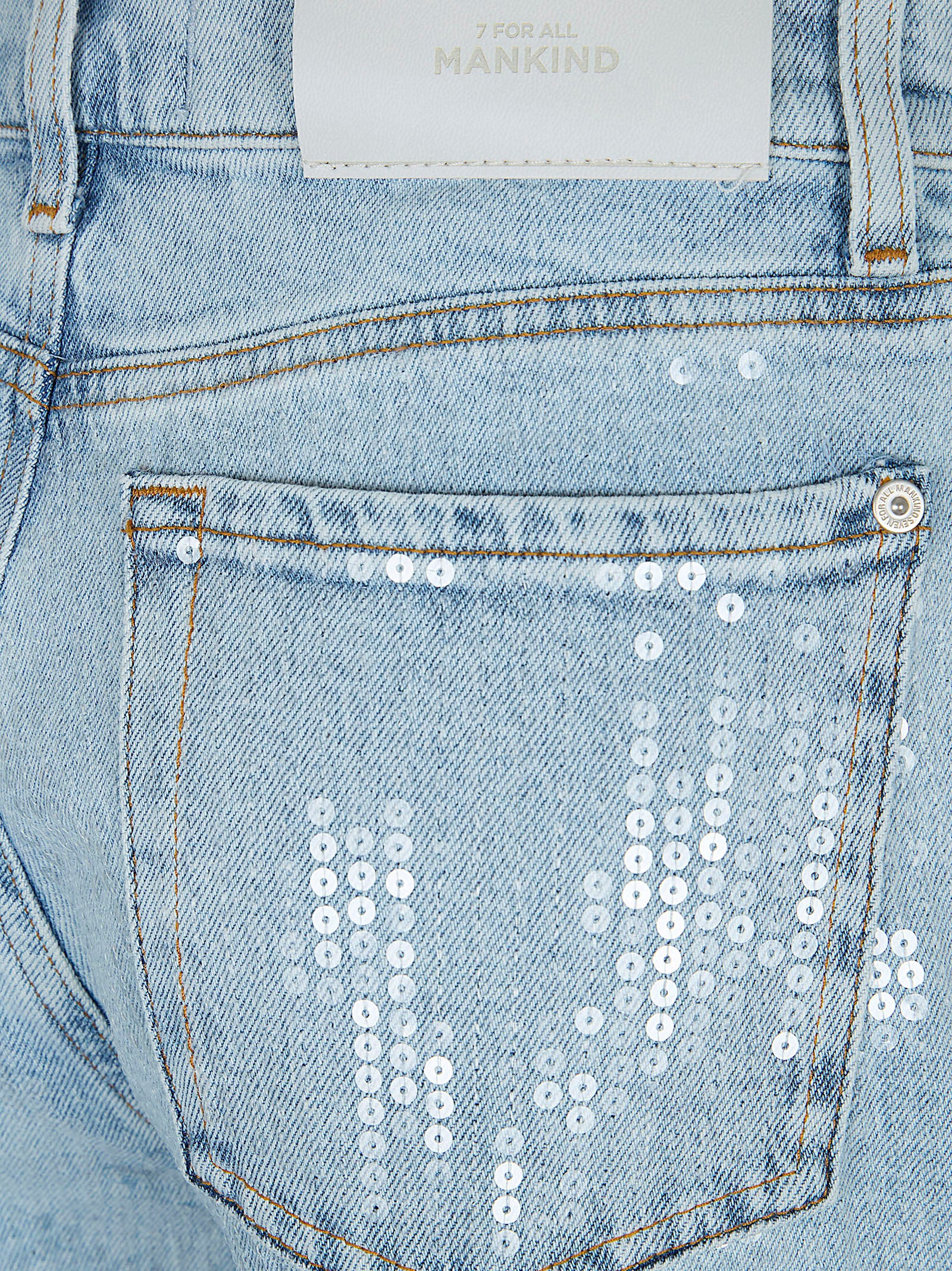 High-Waisted Wide Leg Jeans With Sequins