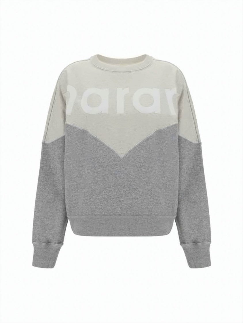 Two-Tone Long-Sleeve Sweatshirt with Chevron Pattern