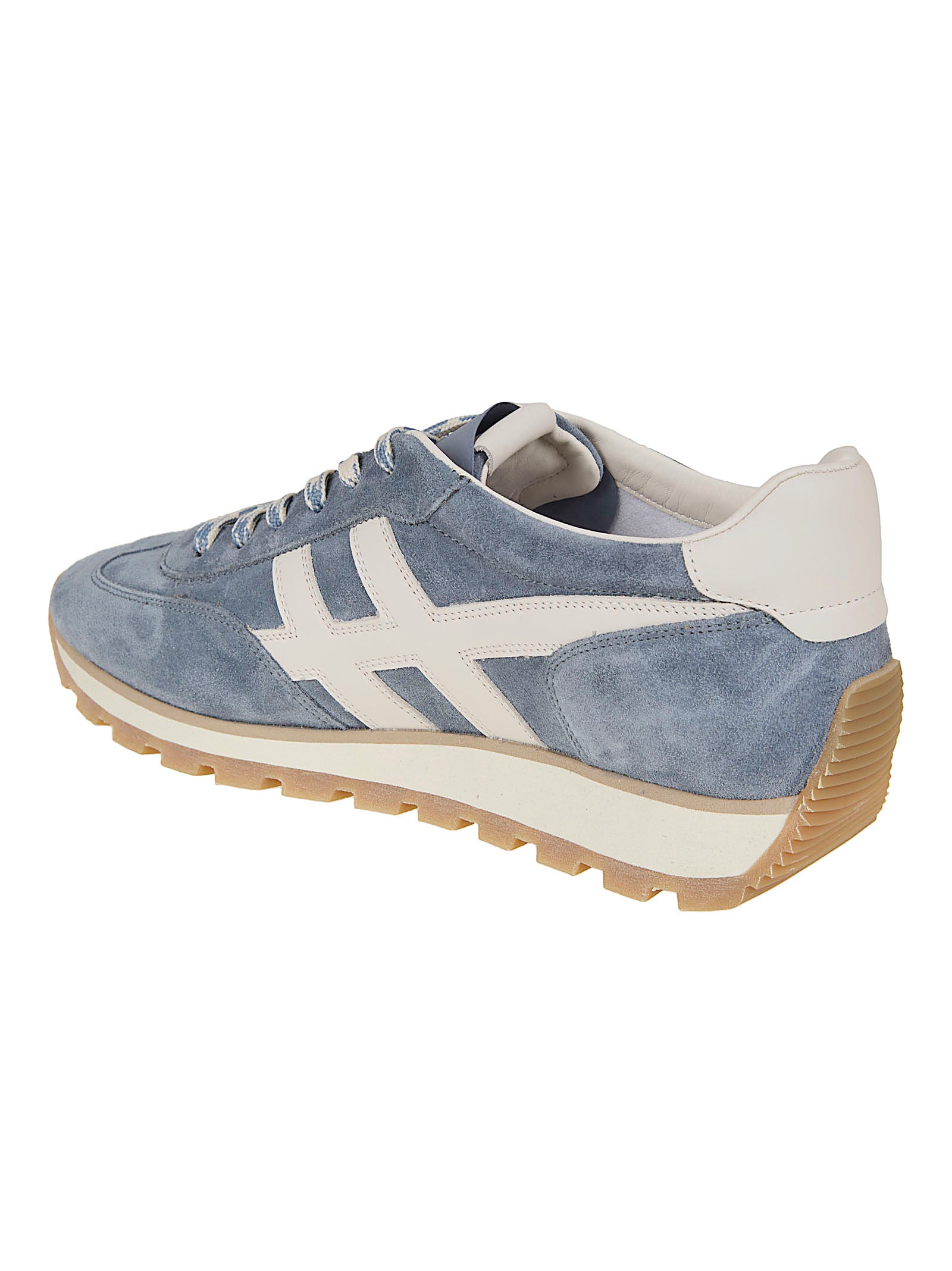 Grey Calfskin Sneakers with Cushioned Tongue