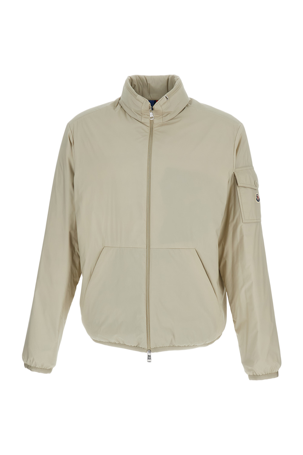 Crisp White Jacket with Front Zipper