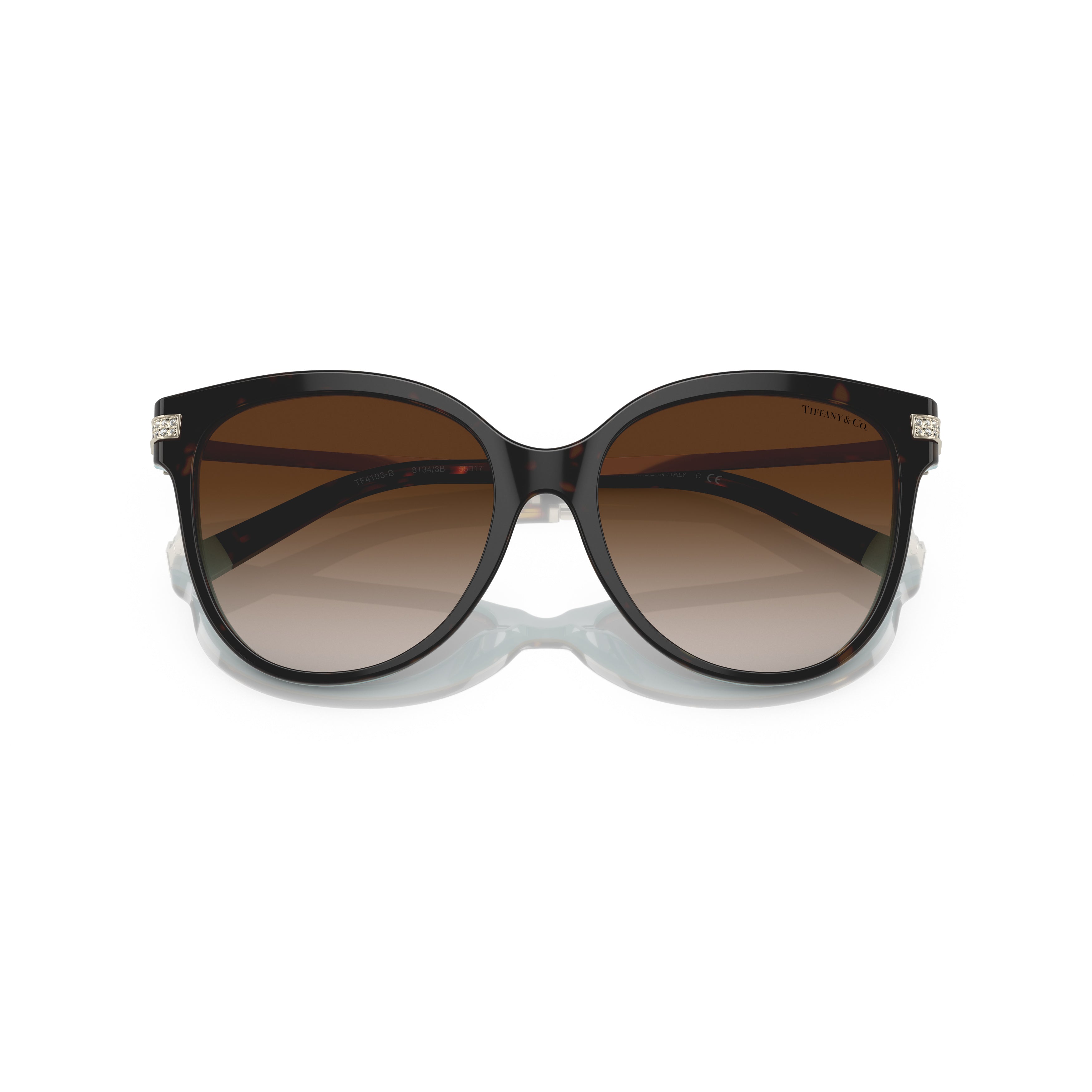 0tf4193b Rounded Tortoiseshell Sunglasses