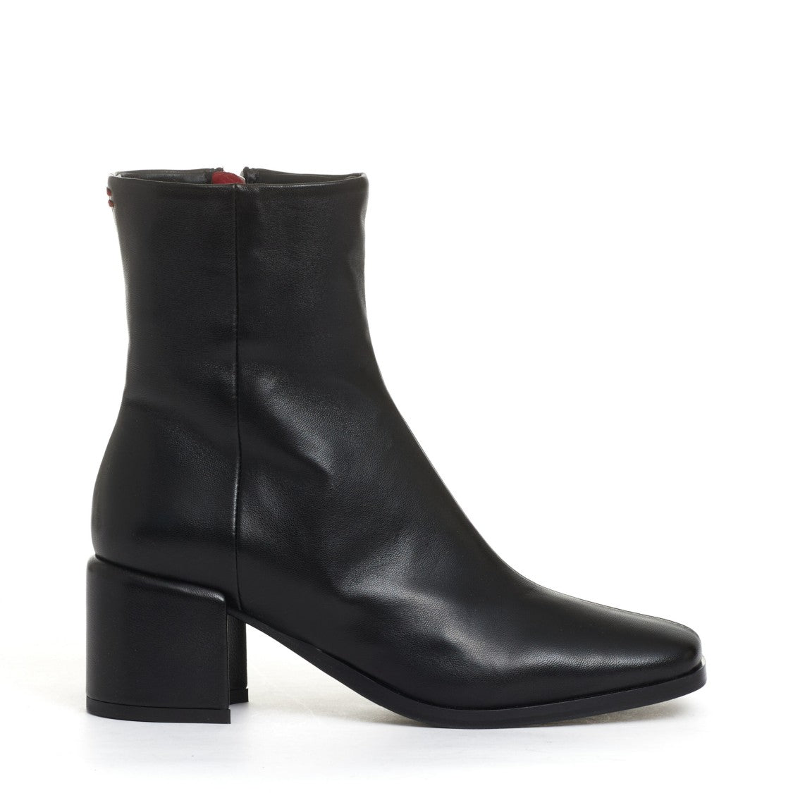 Stivaletto Pelle Nera Tacco 60 Mm