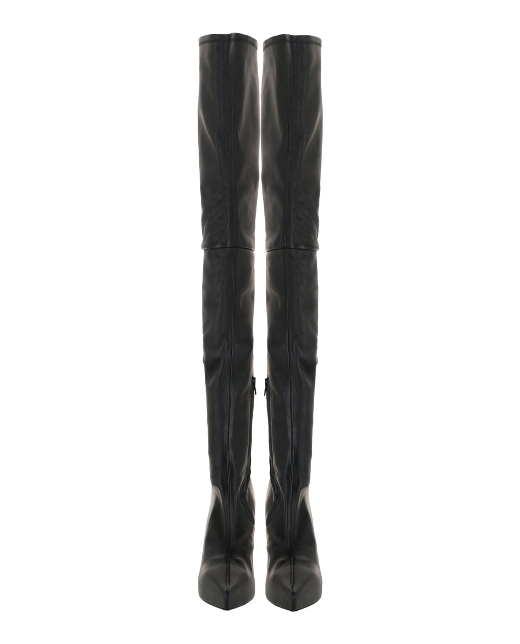 Show Stretch-Leather Over-The-Knee Boots
