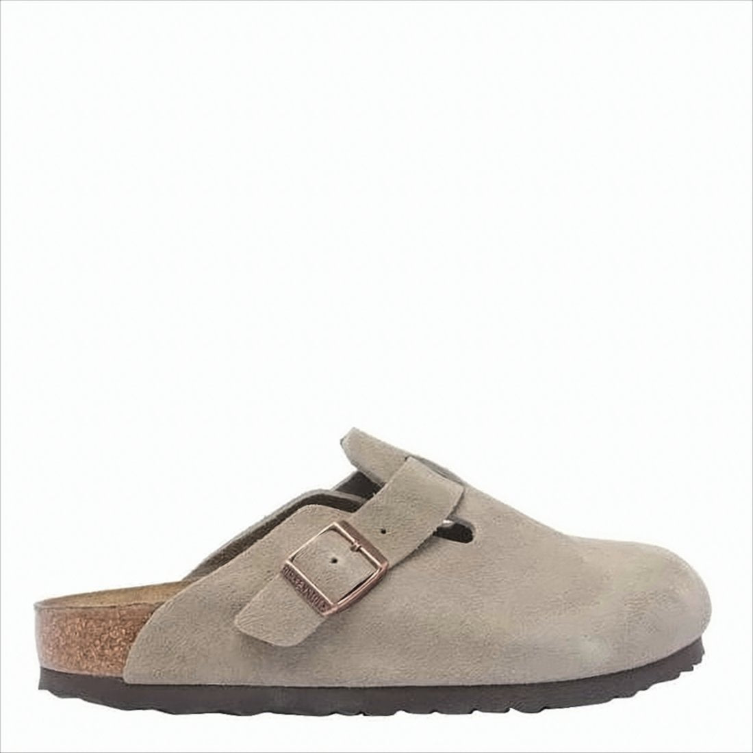 Suede Mule Slipper with Adjustable Metallic Buckle