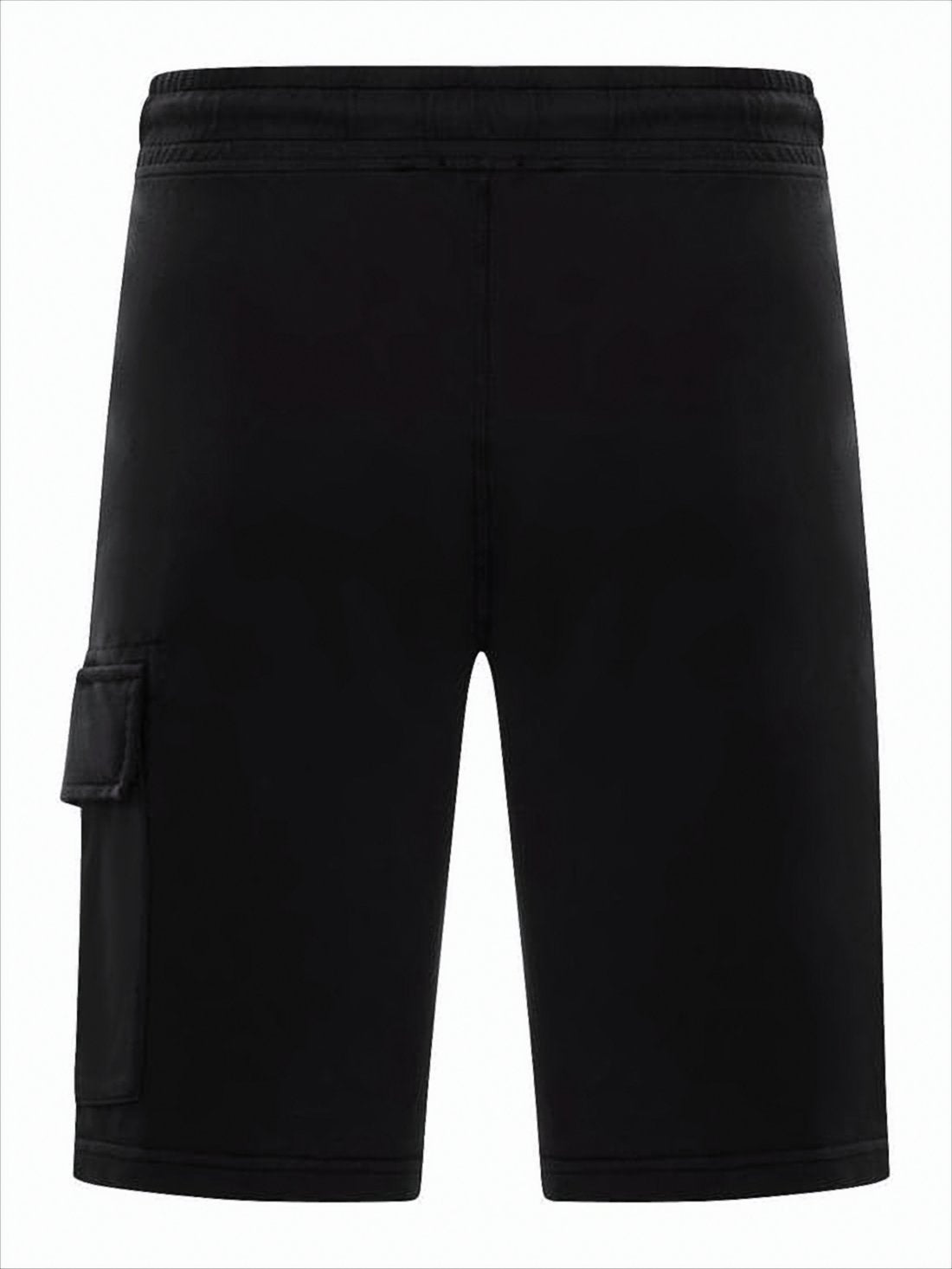 Minimalist Black Cargo Shorts with Adjustable Waistband