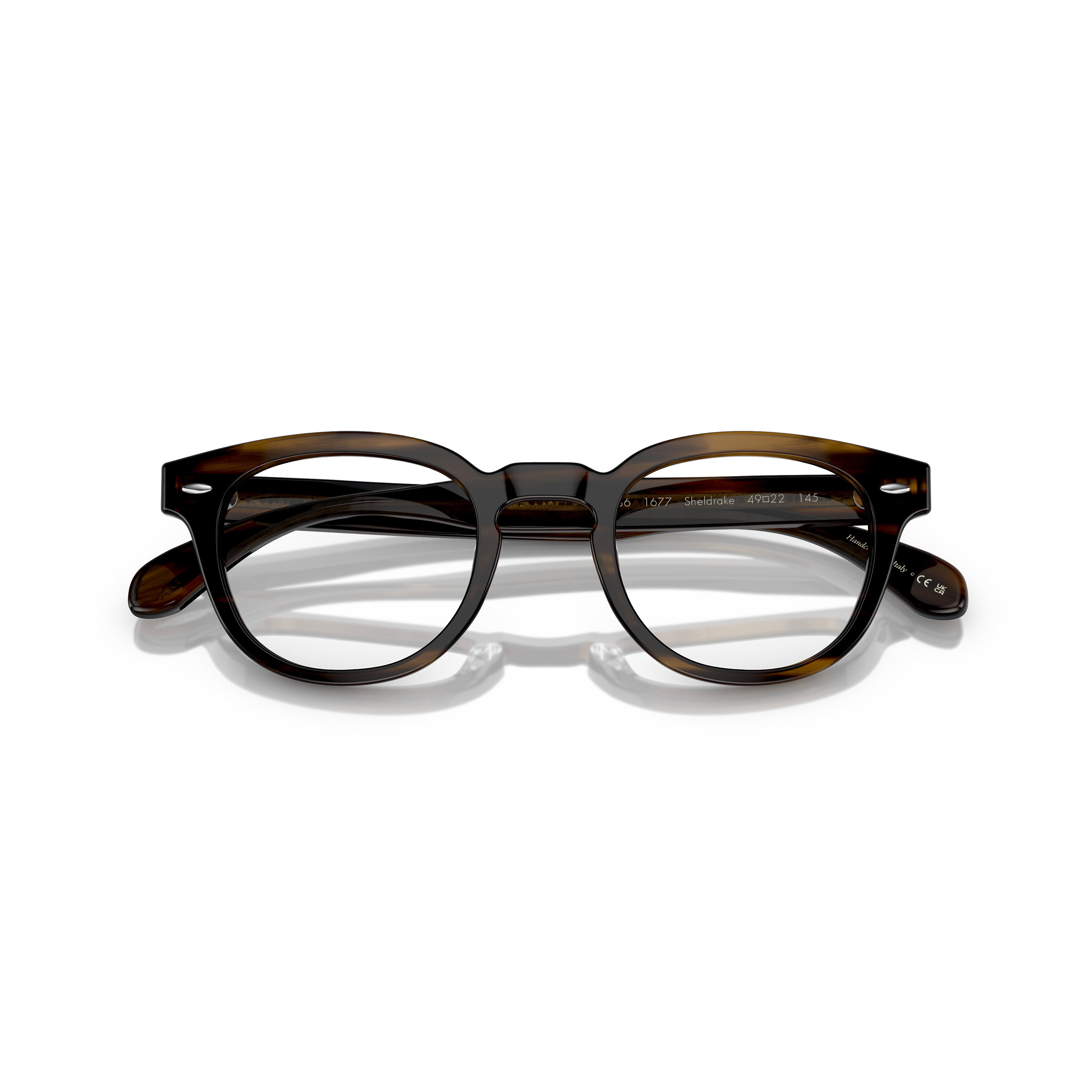 Tortoiseshell Round Eyeglasses with Keyhole Bridge