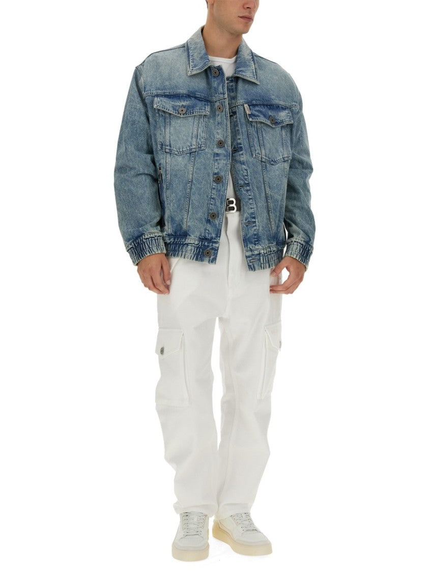Faded Blue Cotton Denim Jacket