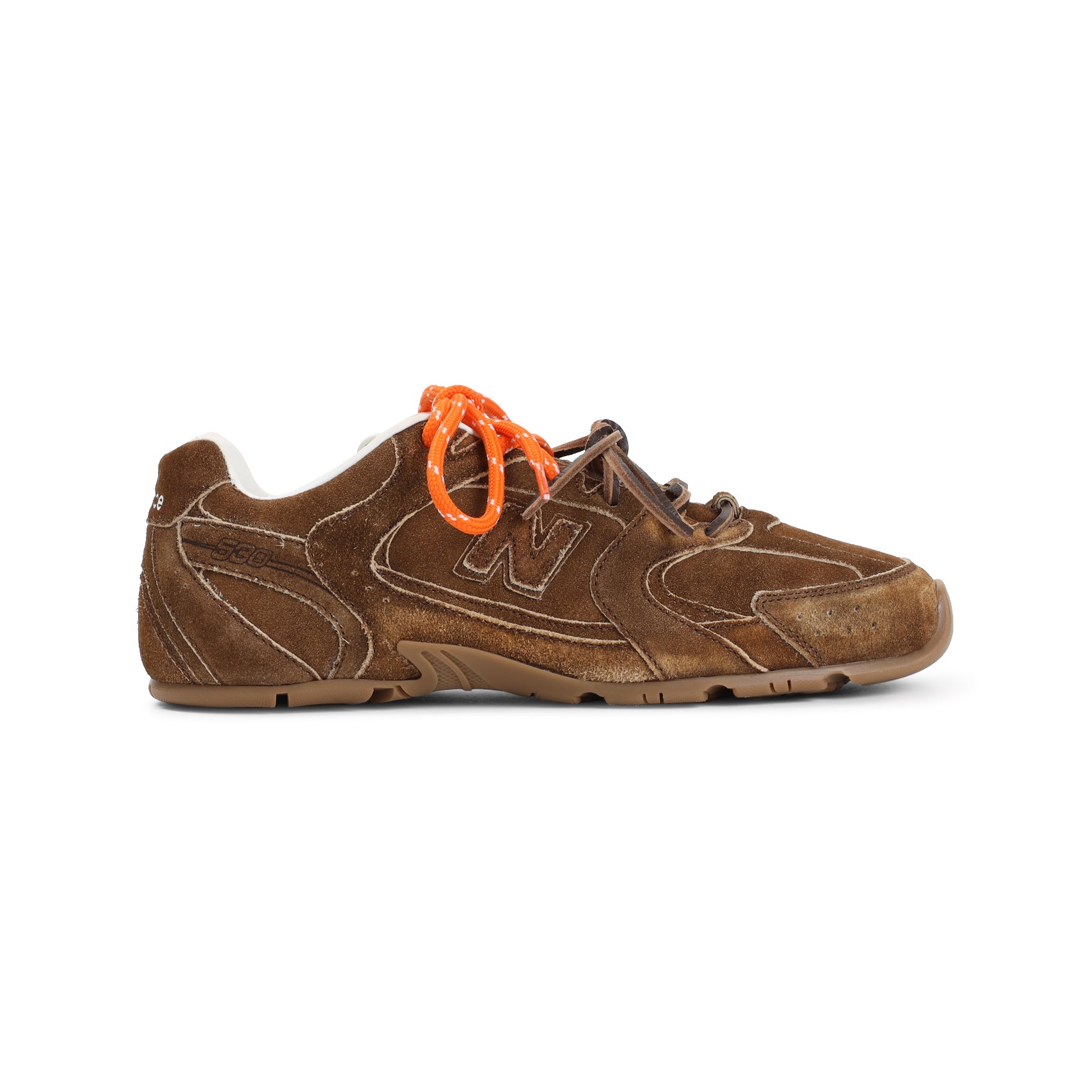 Brown Suede Lace-Up Sneakers With Rubber Outsole
