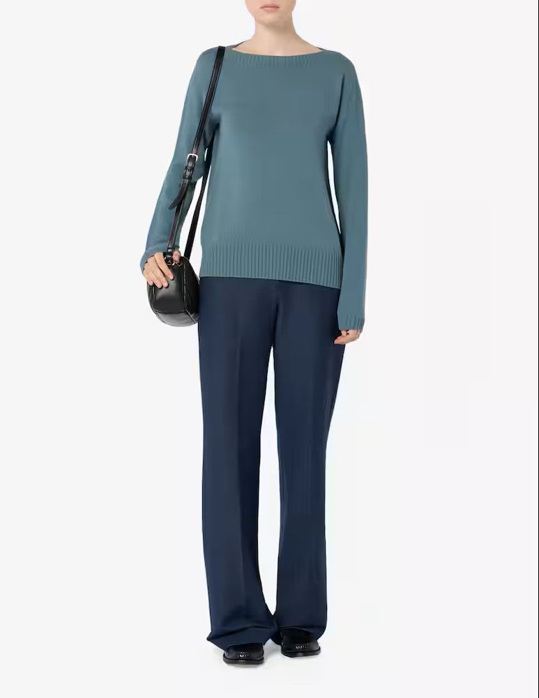 Albatross Knit Sweater With Wide Round Neckline