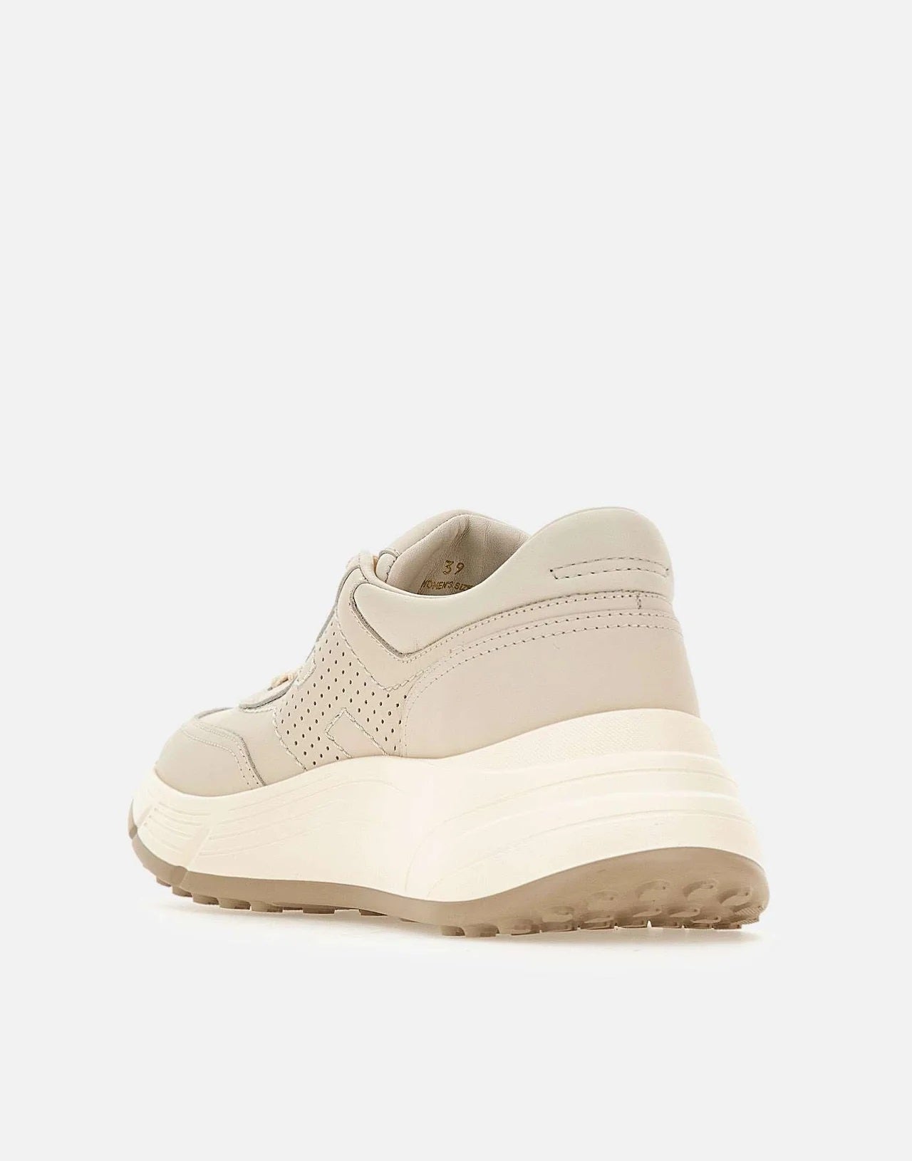 Perforated Creamy Beige Sneakers