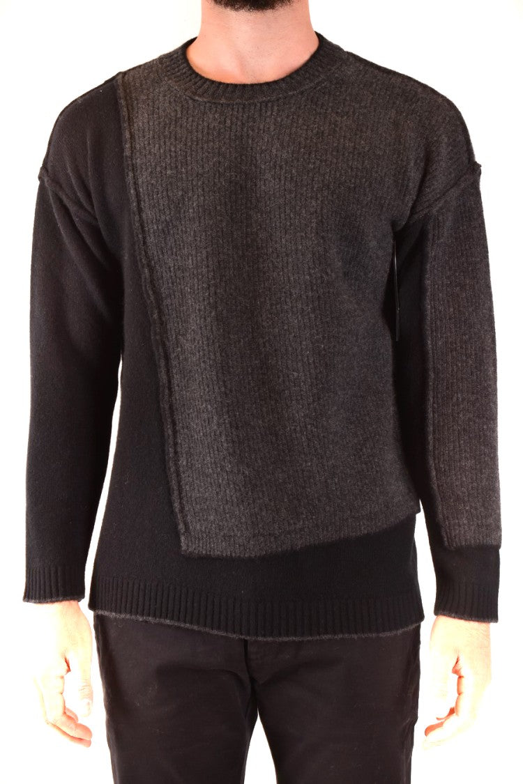 Multicolored Knit Sweater With Unique Patchwork Design
