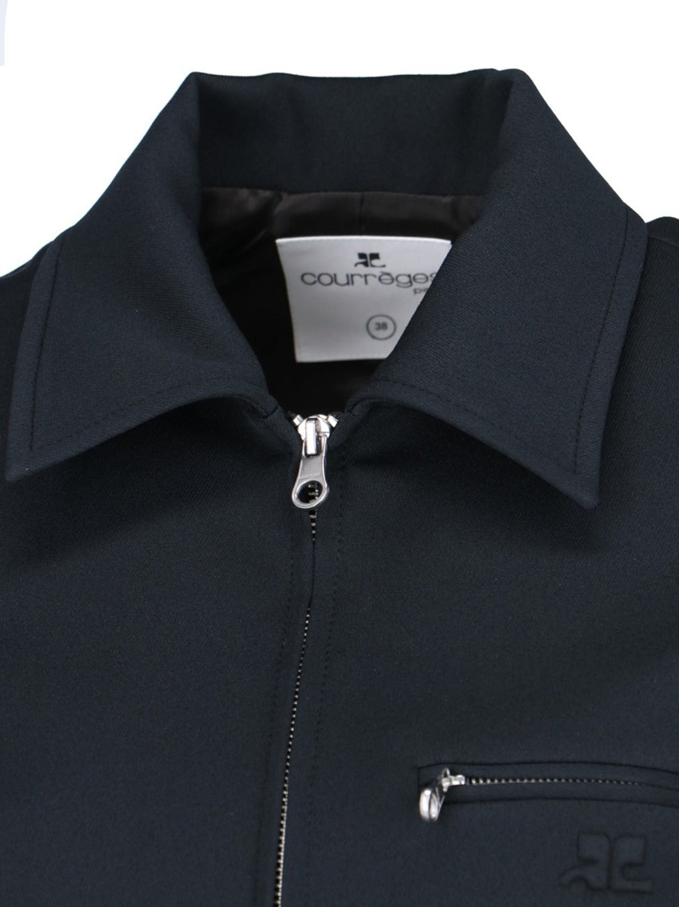 Logo Zip Jacket In Blue Fabric