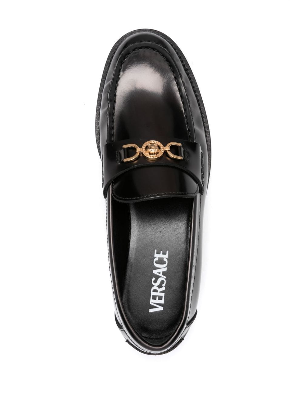 Polished Calf Leather Flat Shoes