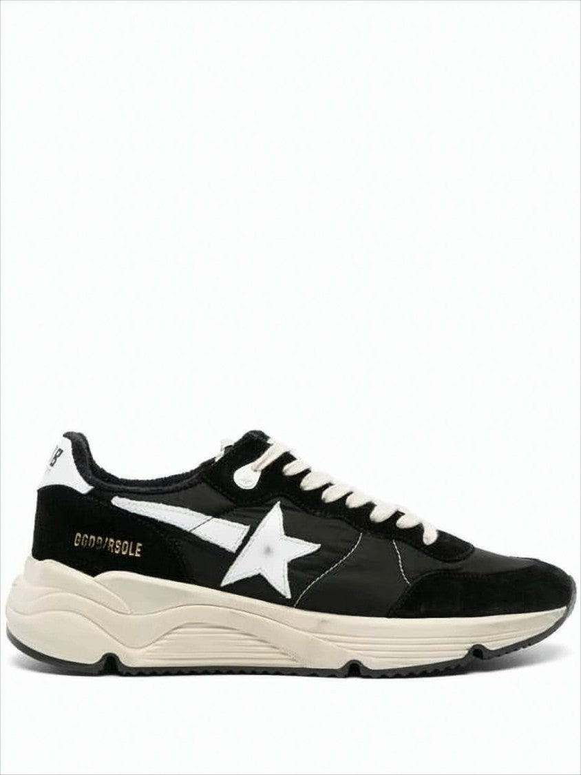 Black Suede Sneakers with Signature Star Accent