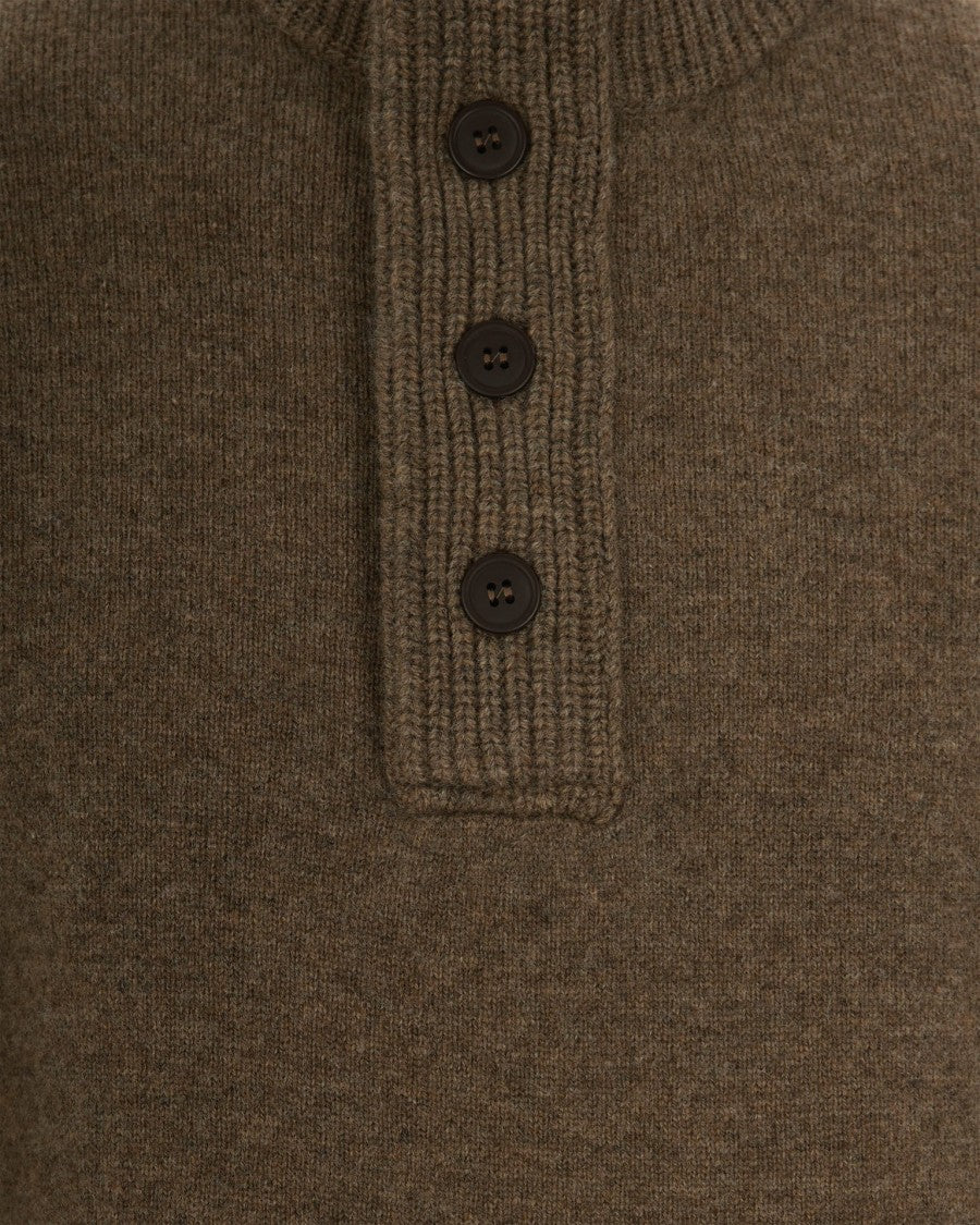 Brown Essential Patch Sweater