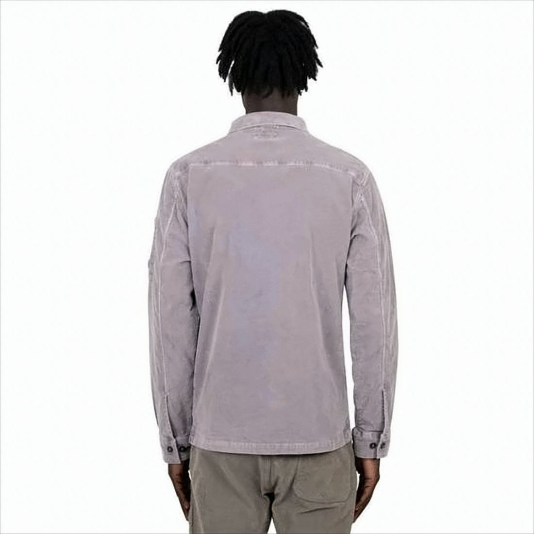 Soft Corduroy Jacket With Button-Up Front And Flap Pocket